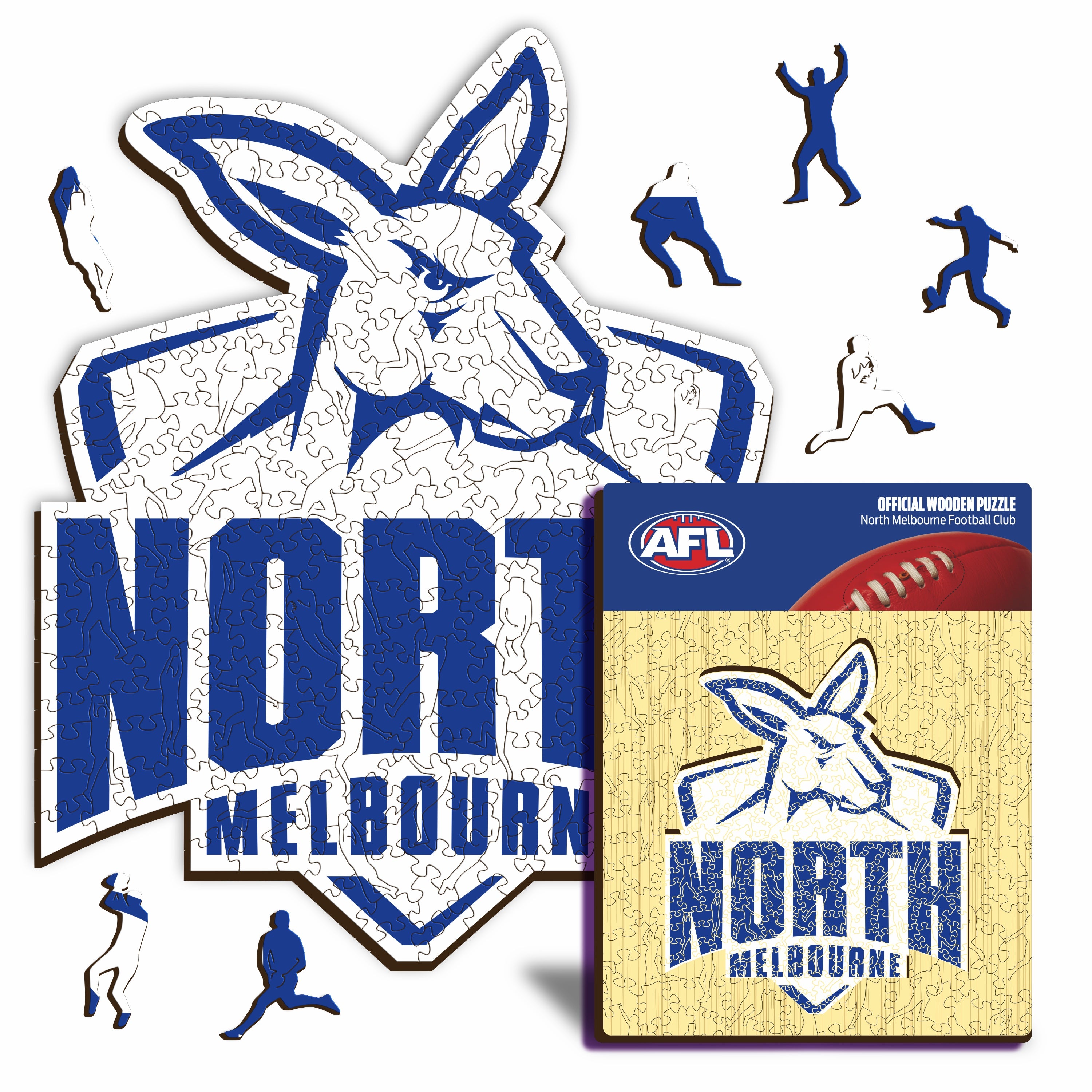 North Melbourne FC Logo - Wooden Puzzle