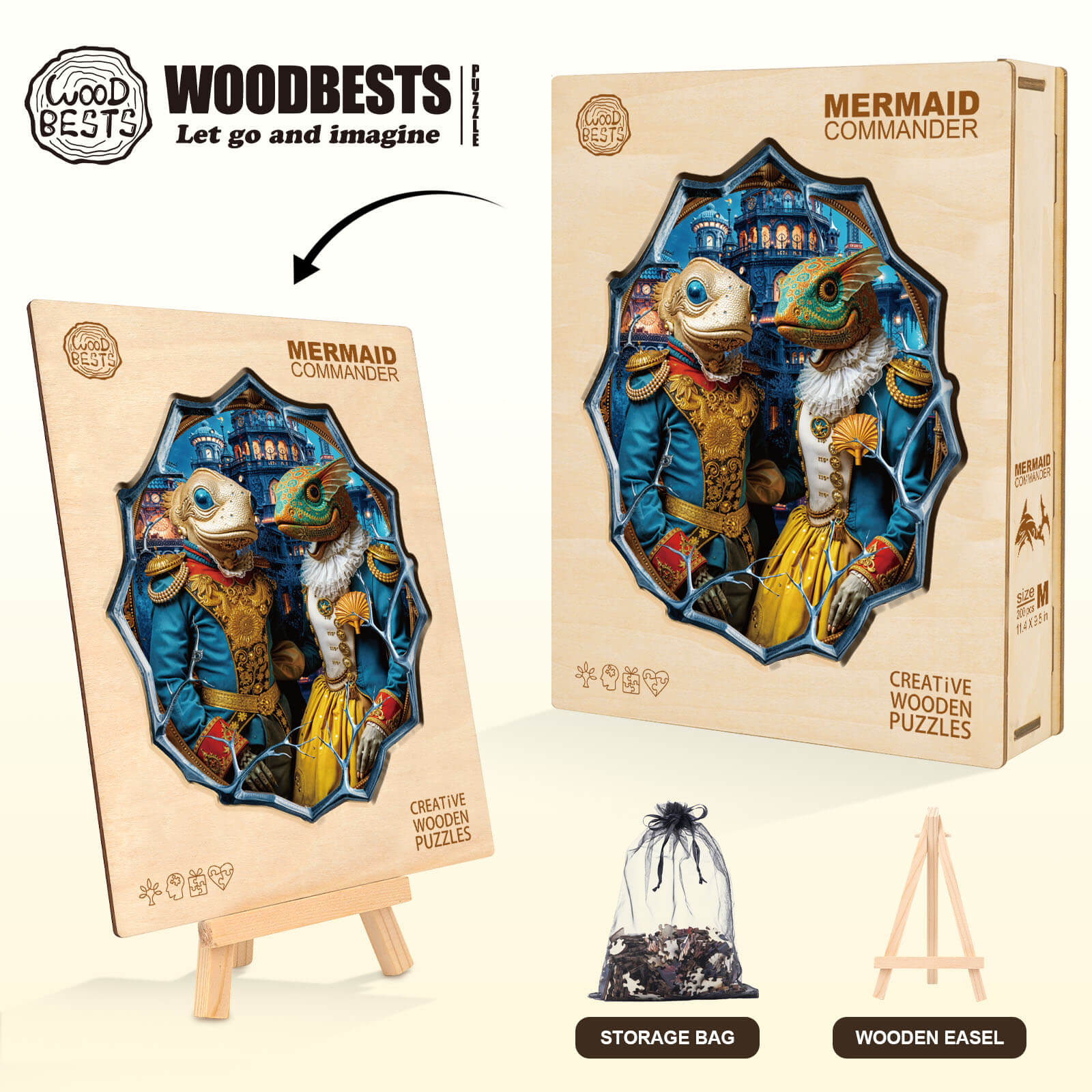 Mermaid Commander Wooden Jigsaw Puzzle