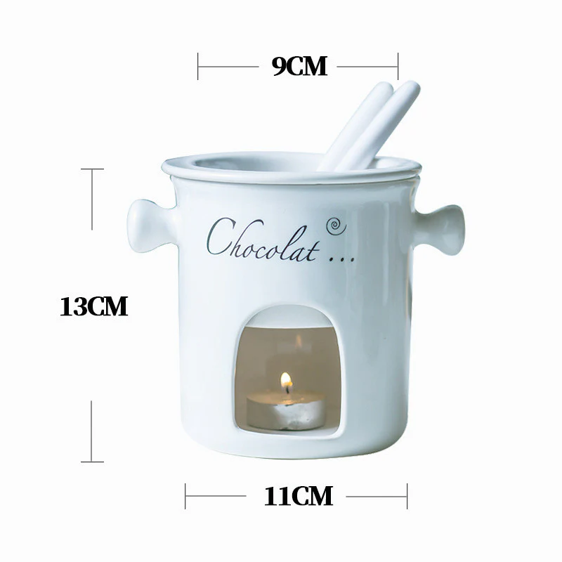 Ceramic Tealight Chocolate Warmer Pot