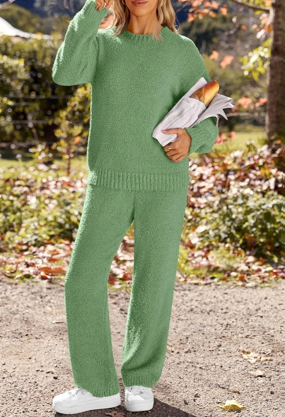 Womens Pajama Sets 2025 Fall Lounge Sweater Set