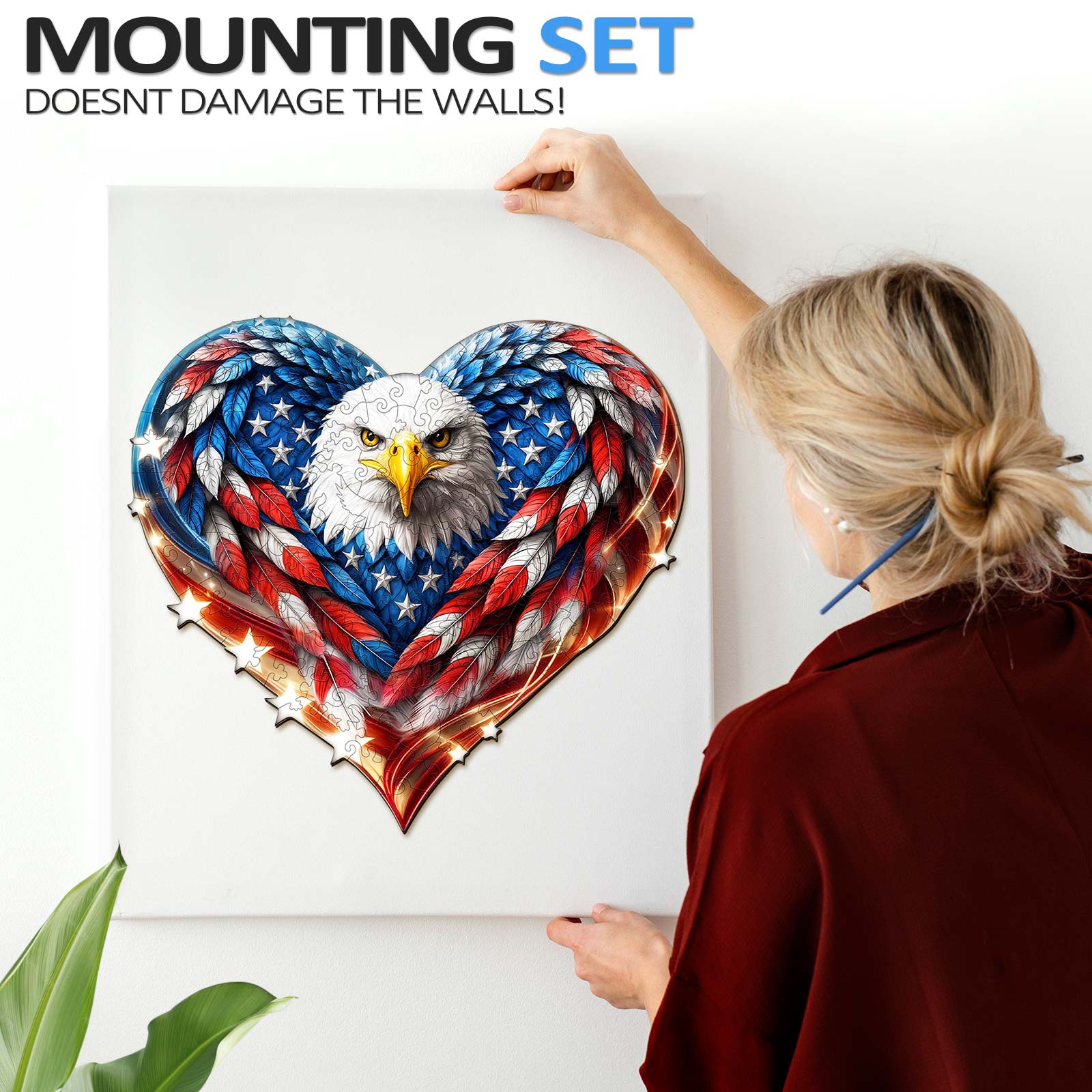 Patriotic Eagle-2 Wooden Jigsaw Puzzle