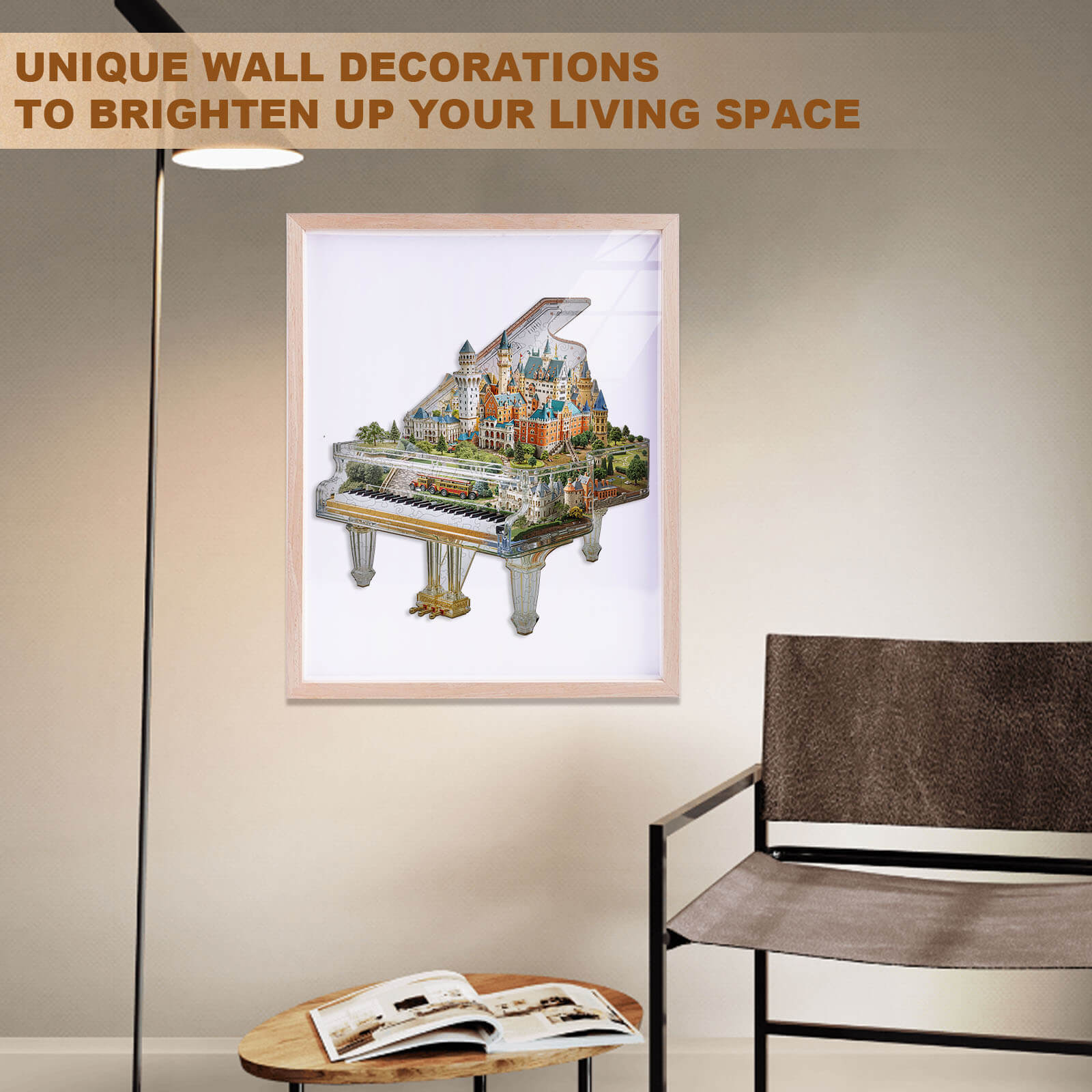 Piano Castle Wooden Jigsaw Puzzle