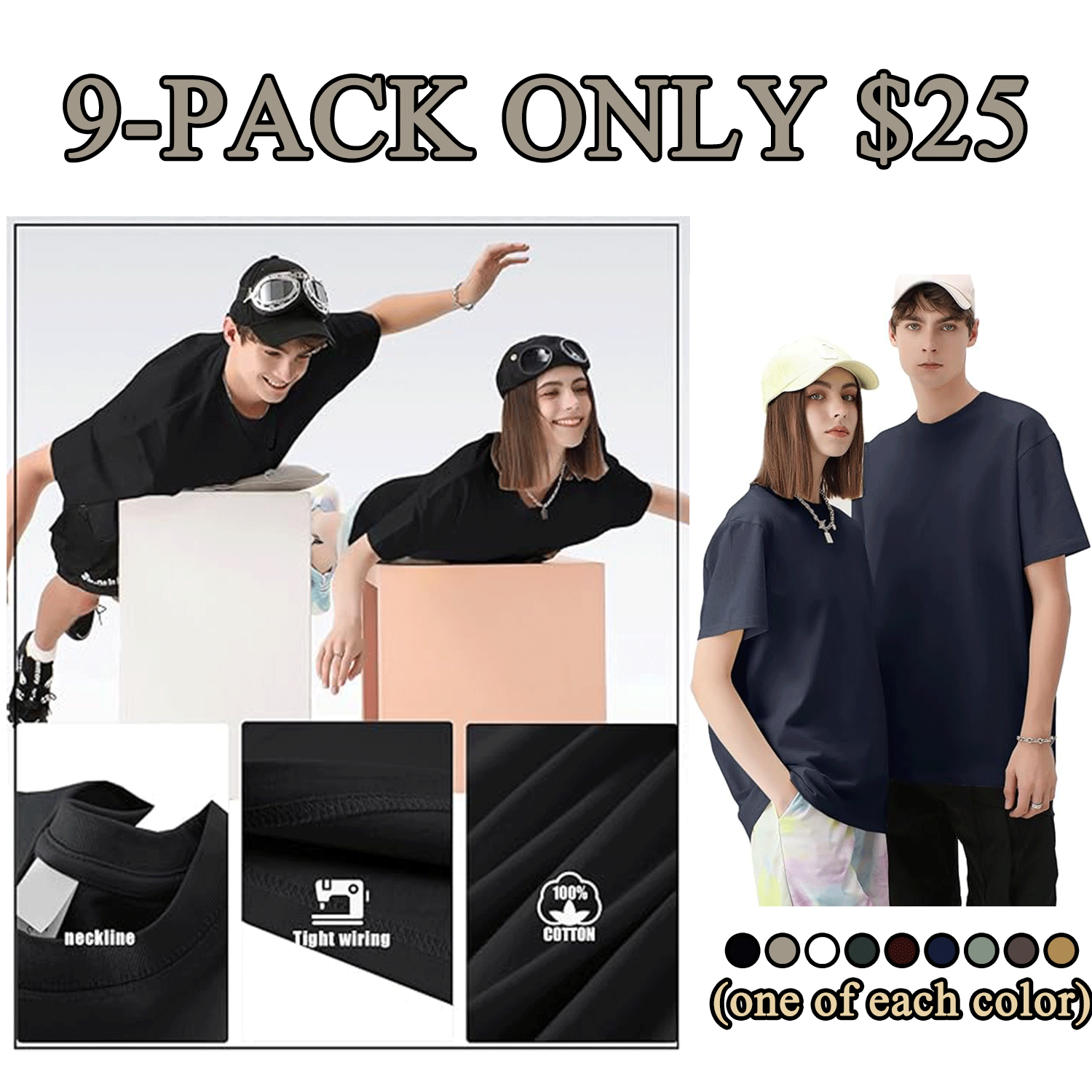 Men’s Oversized Cotton Crewneck T-Shirt (Unisex Fit)