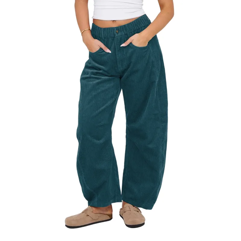 Corduroy Barrel Pants for Women Cord Pants