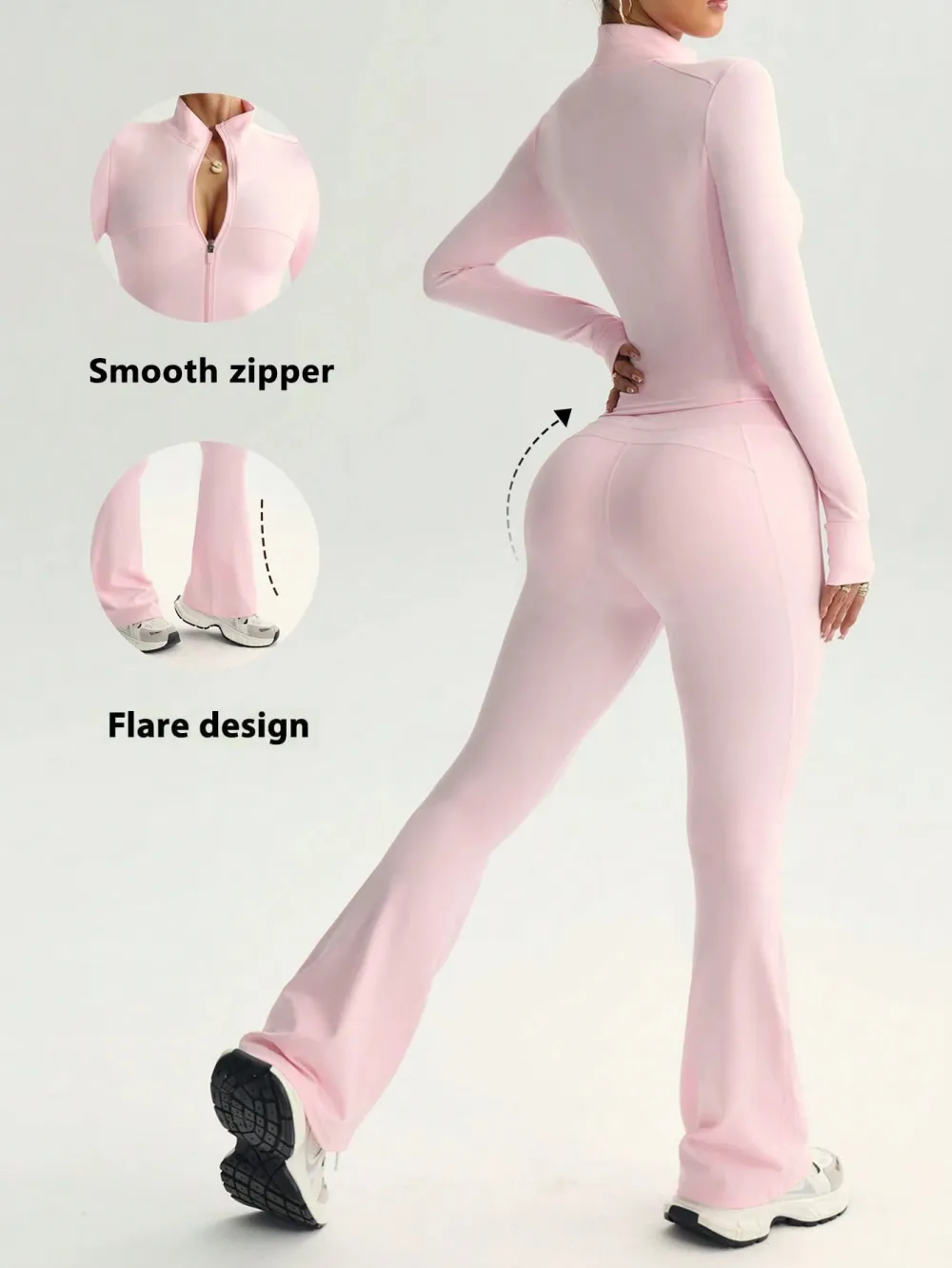 Women's Street Style 2-Piece Bodycon Activewear Set