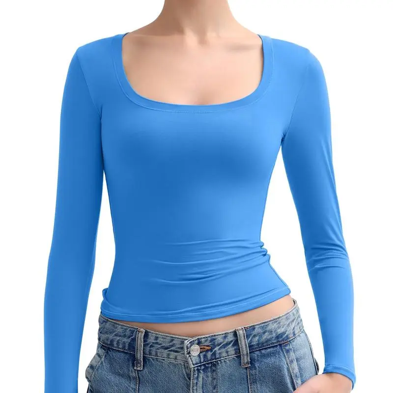 Women's Scoop Neck Long Sleeve Top