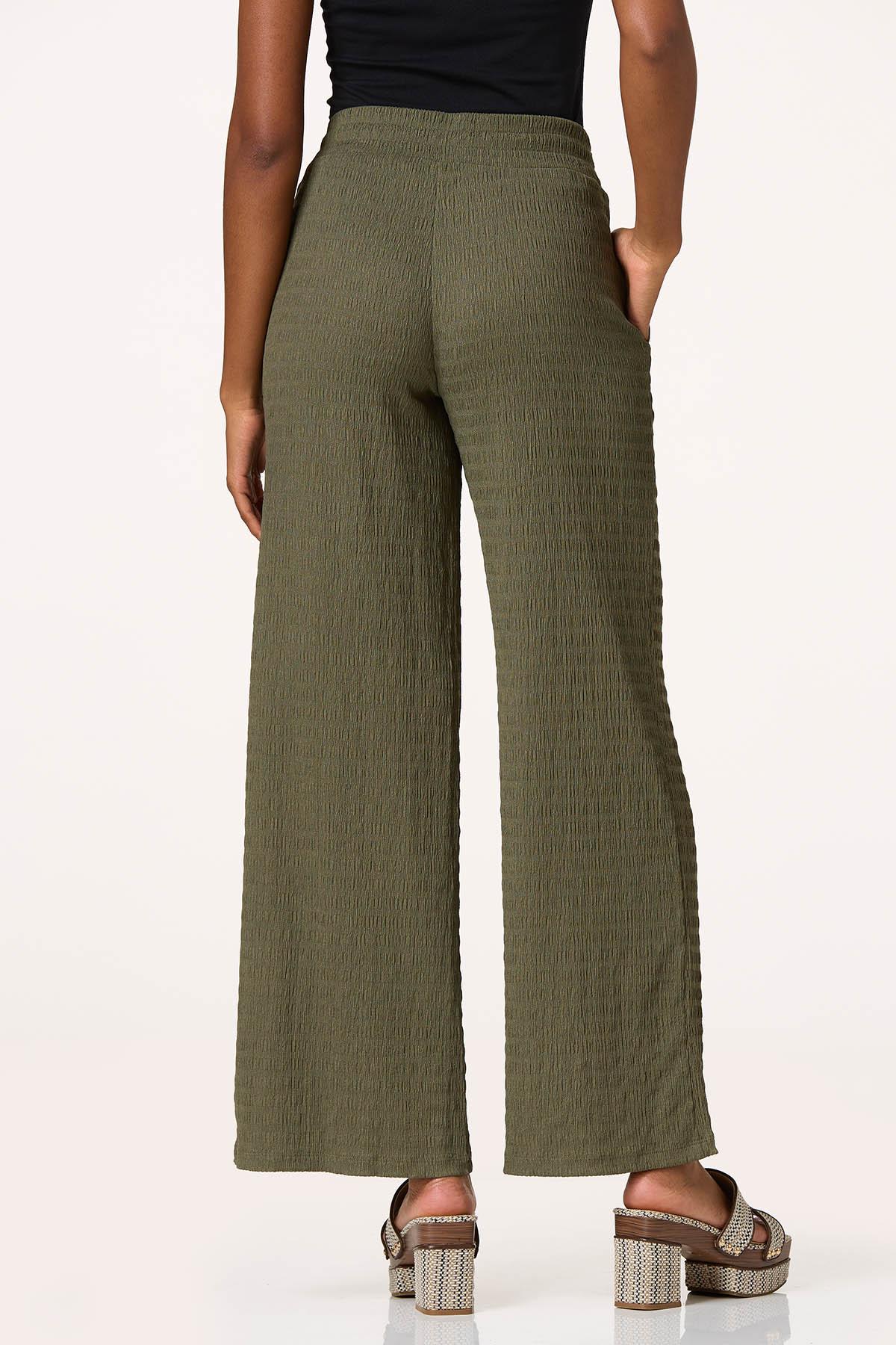 Textured Wide Leg Knit Pants