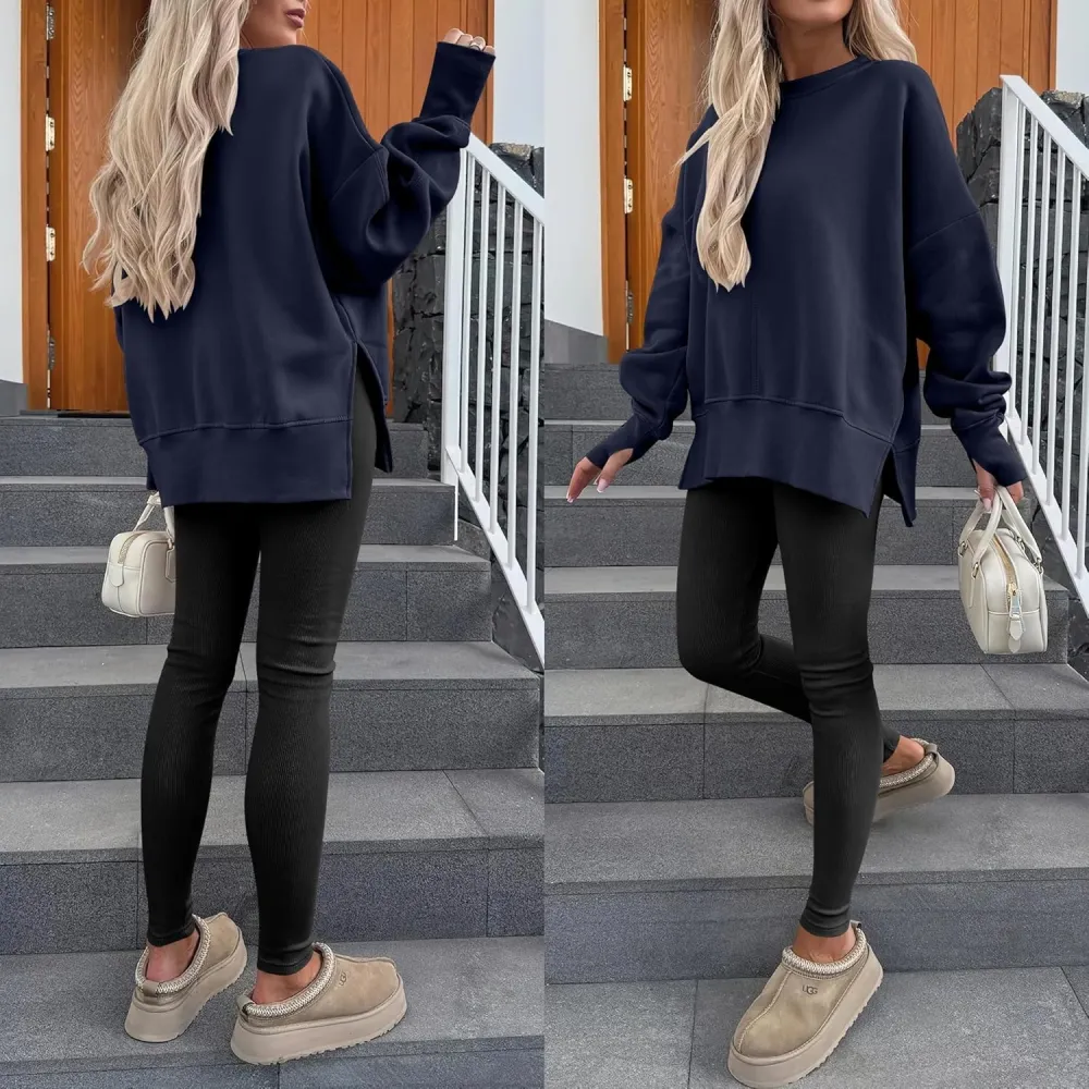 Women Oversized Sweatshirts Thumbhole Long Sleeve Hoodies Shirts