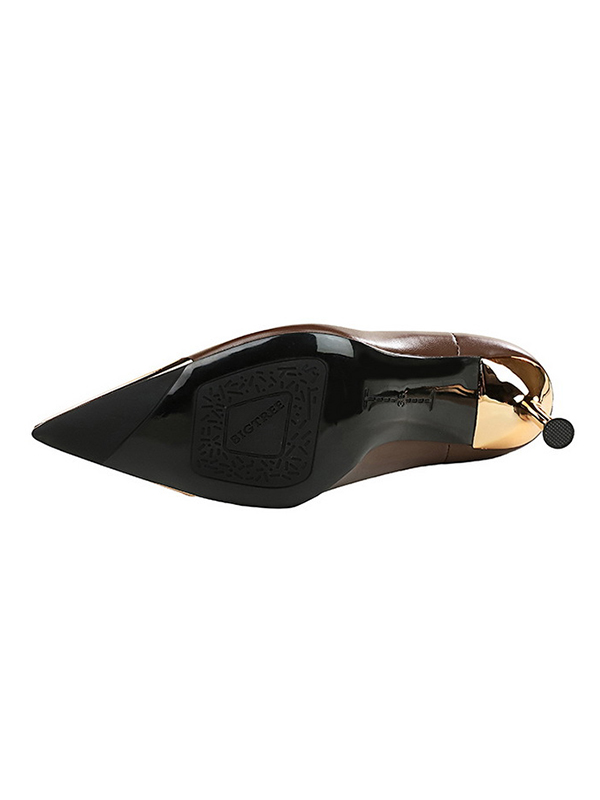 Pointed-Toe Split-Joint Pumps Boots