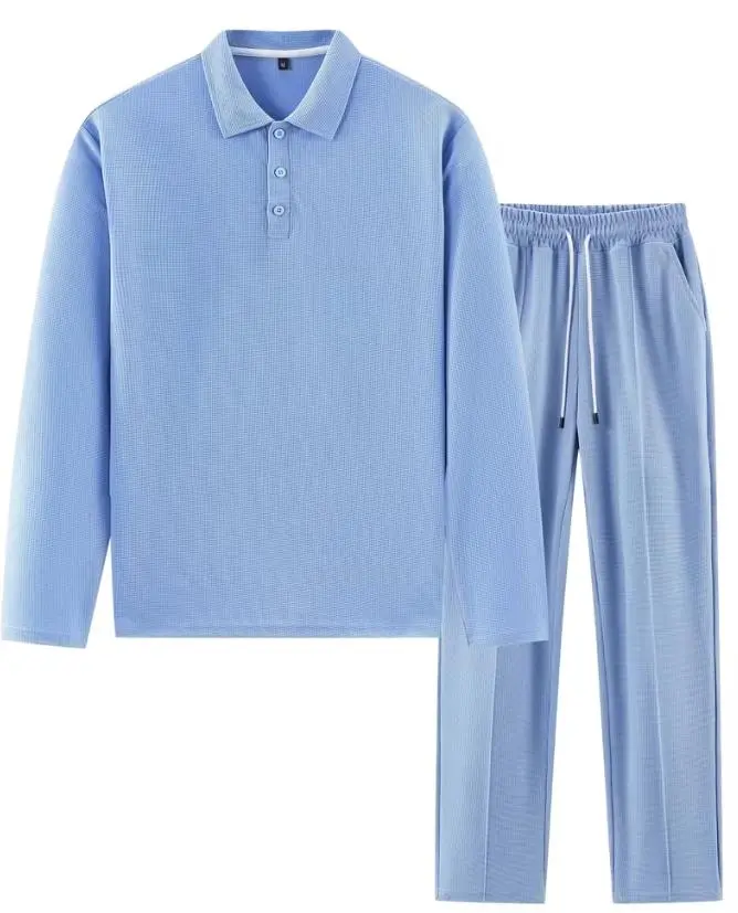 2-piece men's luxury retro suit set - Four season long sleeved jacket and pants with chest pocket