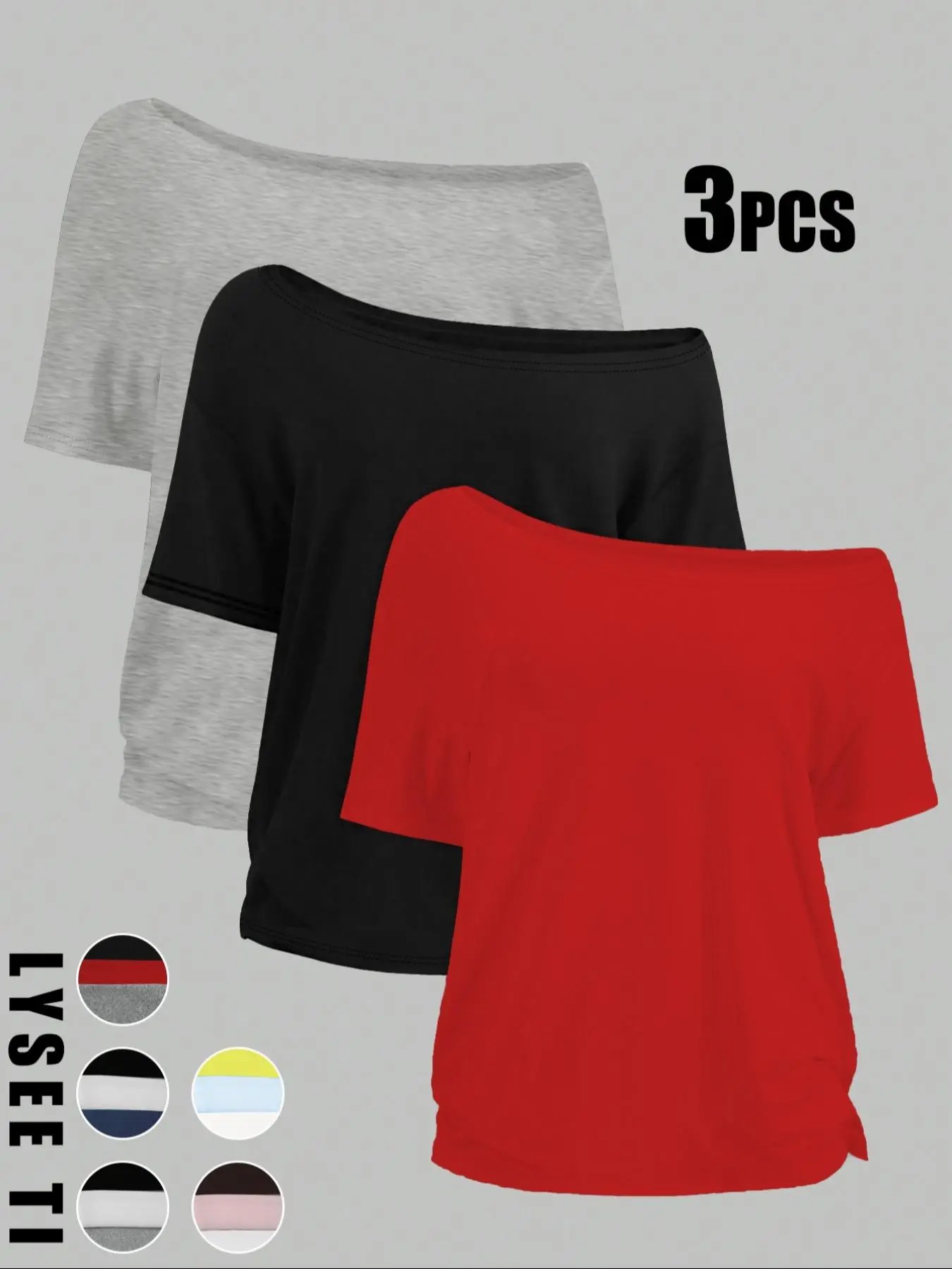 🔥Women's Solid Color Tee, Casual Basic Essential Short Sleeve T-shirt Top