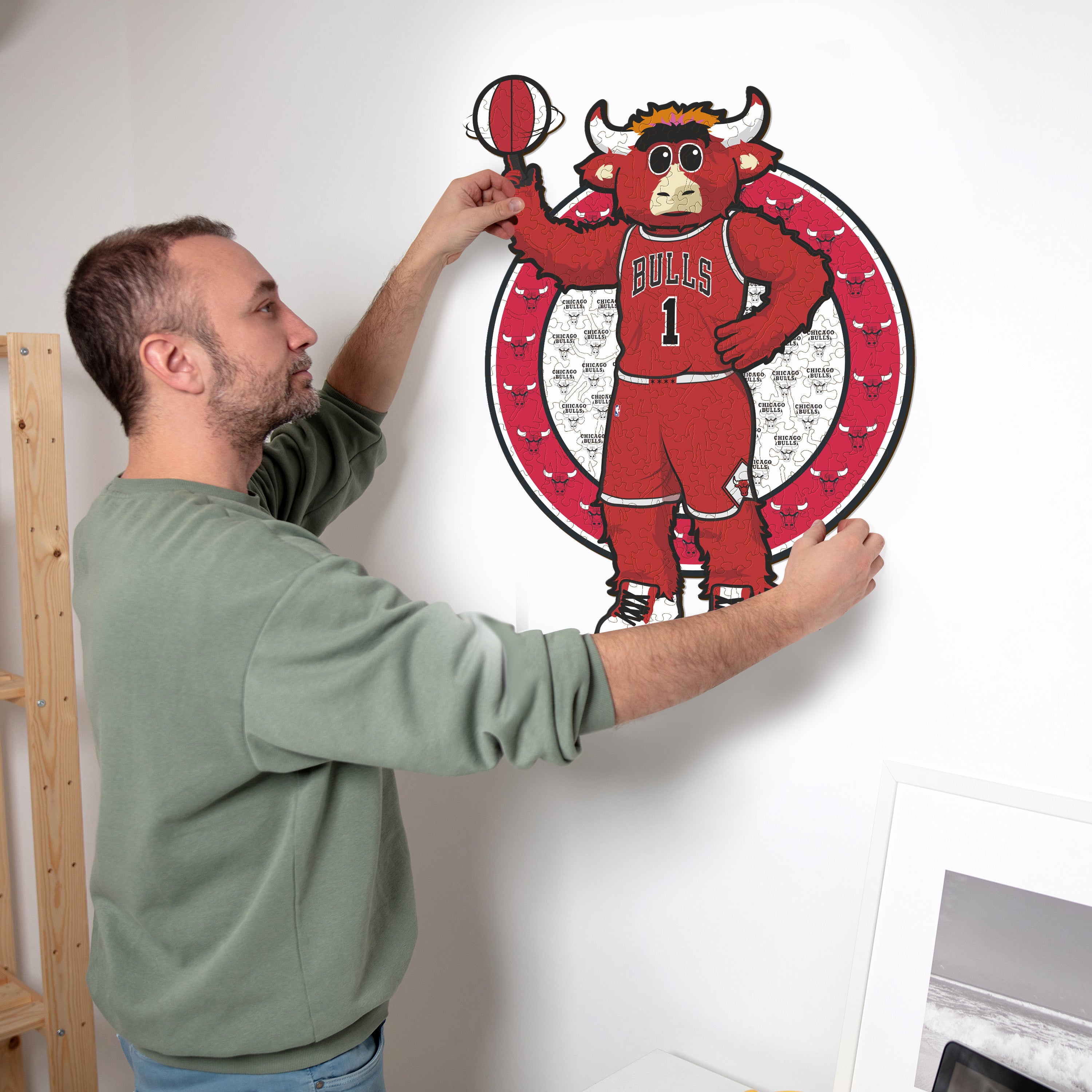 Chicago Bulls™ Mascot - Wooden Puzzle