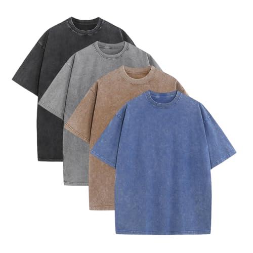 Men’s Vintage Oversized Heavyweight Cotton T-Shirt Pack
