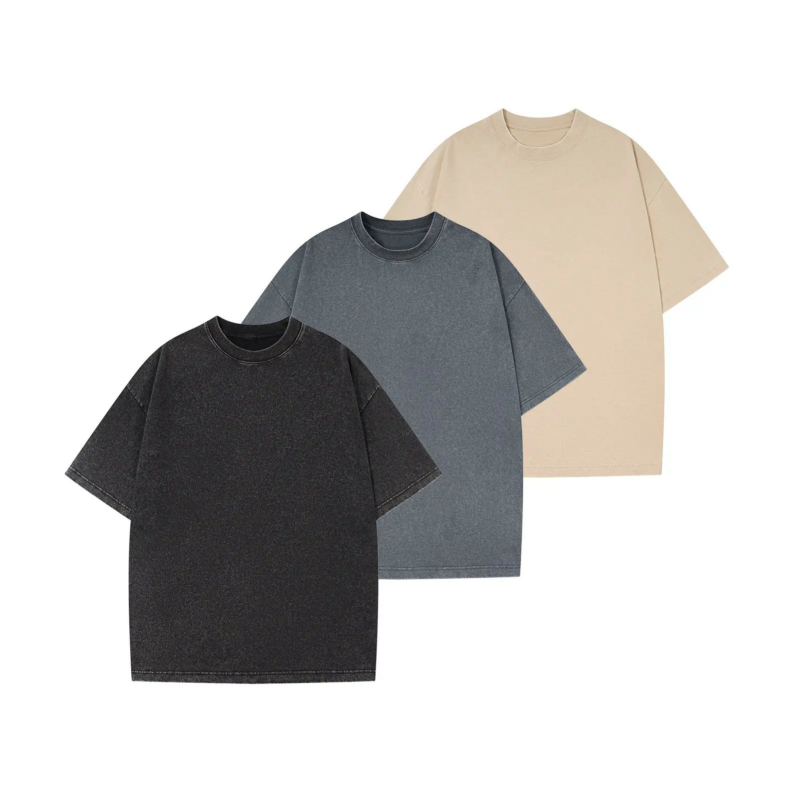 📏📏Vintage Oversized Cotton T-Shirt – Unisex Streetwear Loose Fit Tee