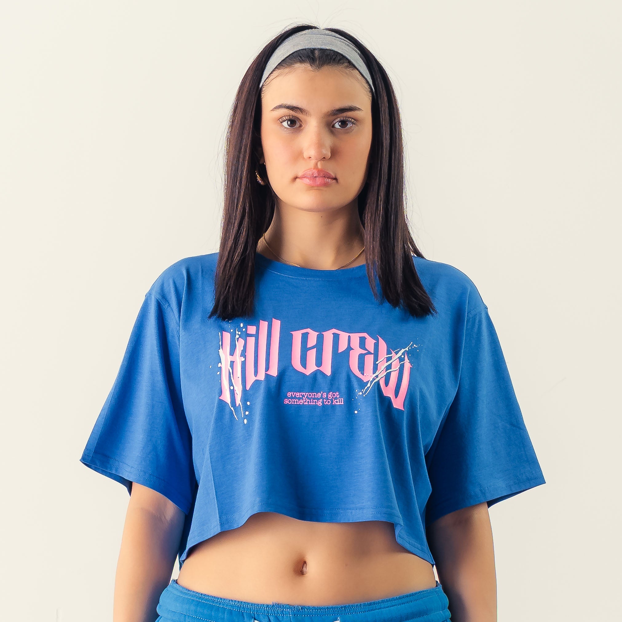 CLASSIC CROP TOP - BLUE / PINK