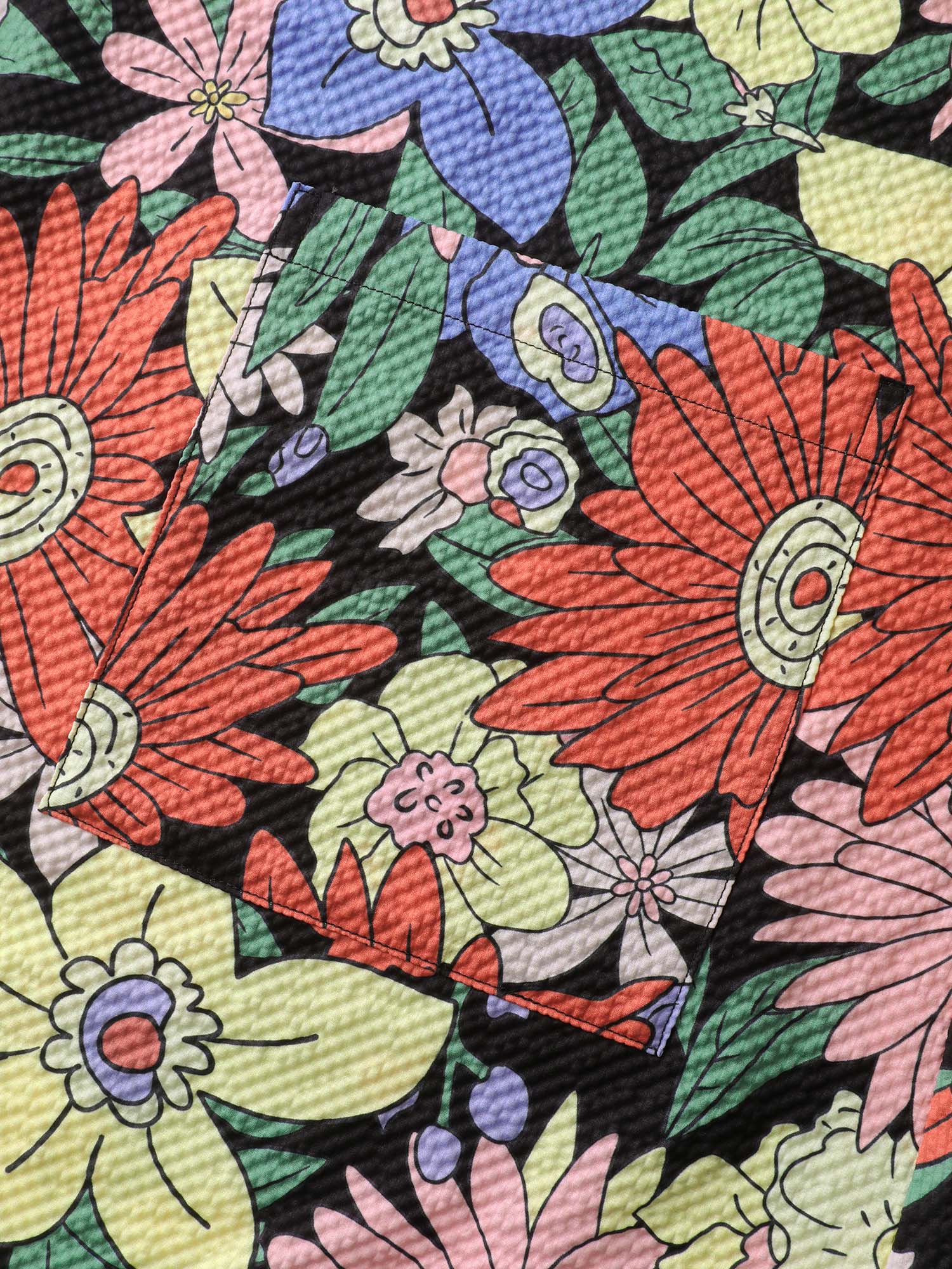 Floral Print Textured Overall Straps Dress