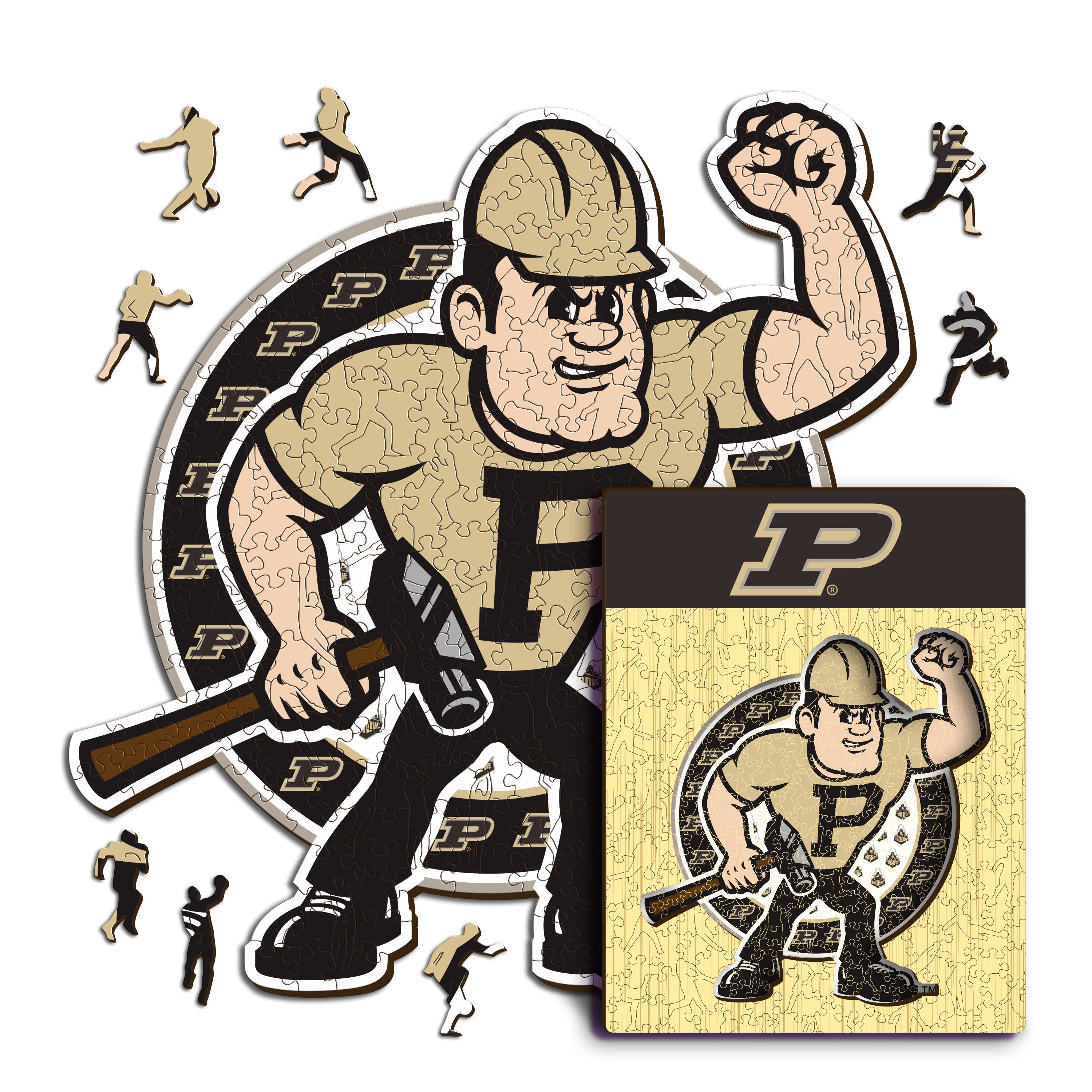 Purdue University Mascot - Wooden Puzzle