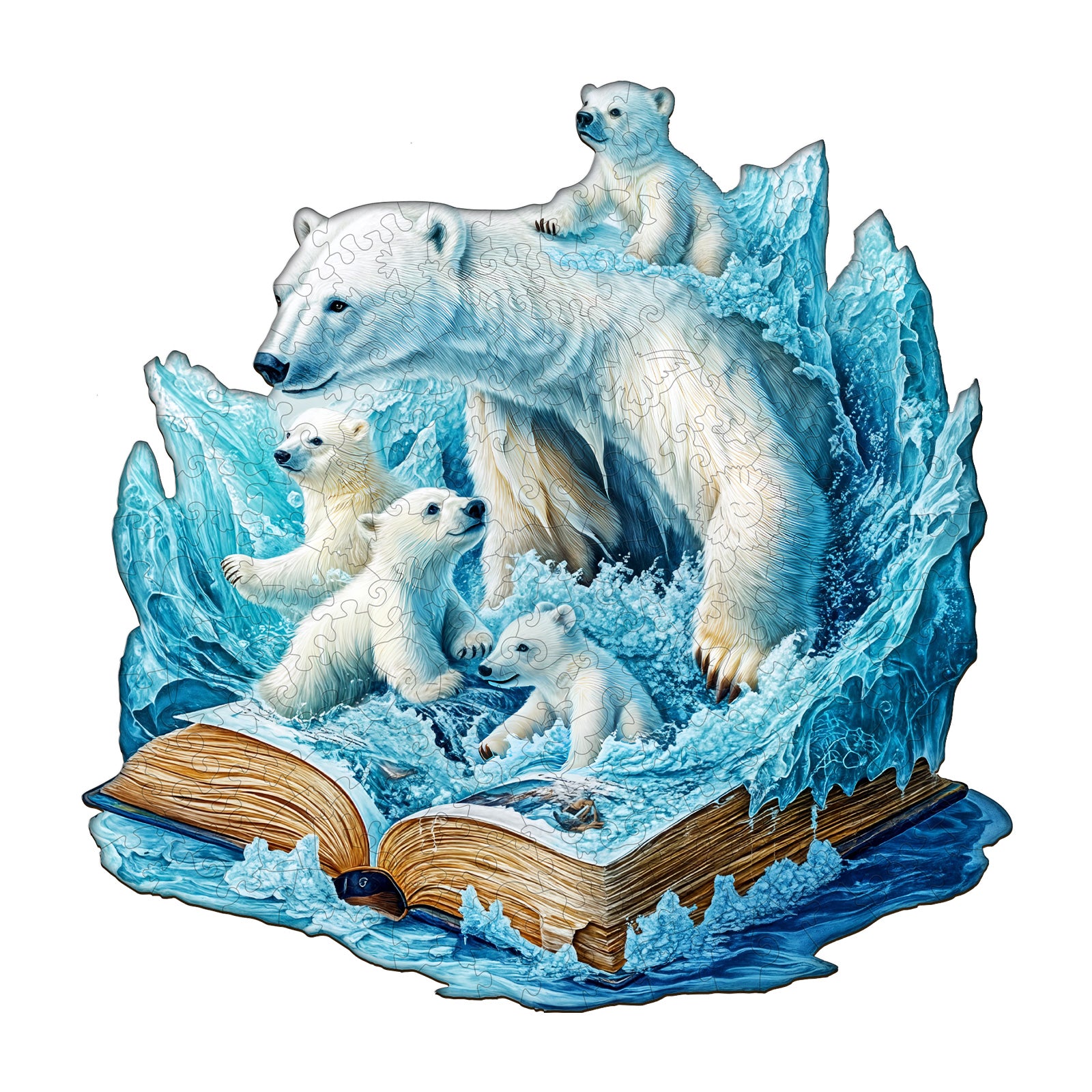 Polar Bears Story Wooden Jigsaw Puzzle