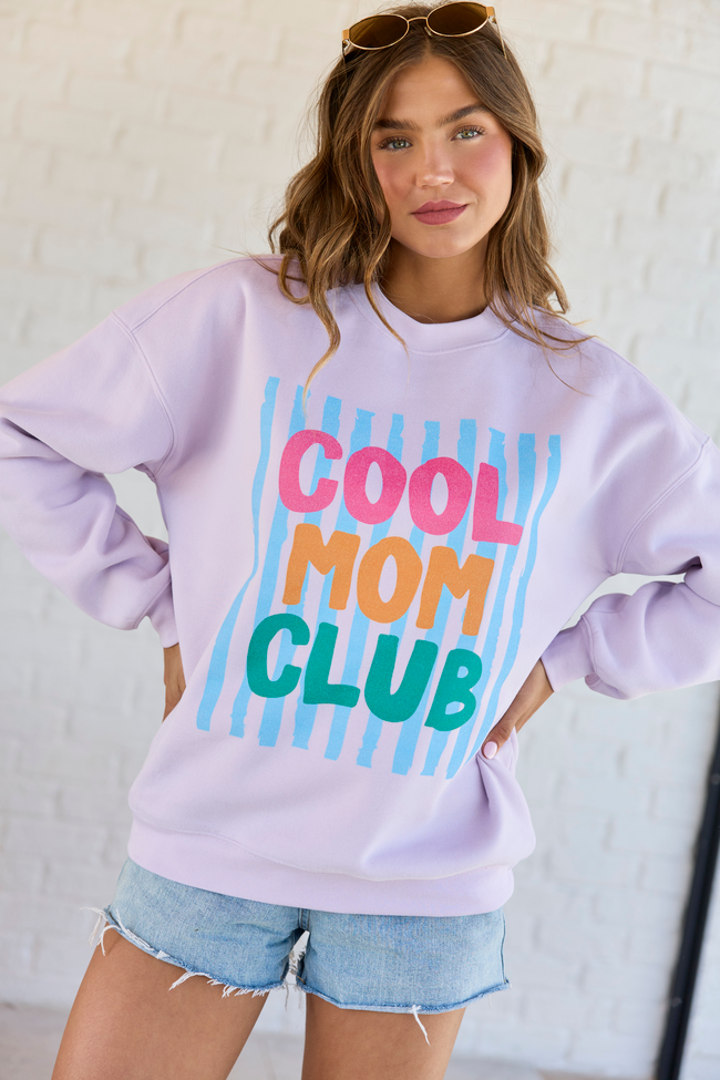 Cool Mom Club Purple Graphic Sweatshirt