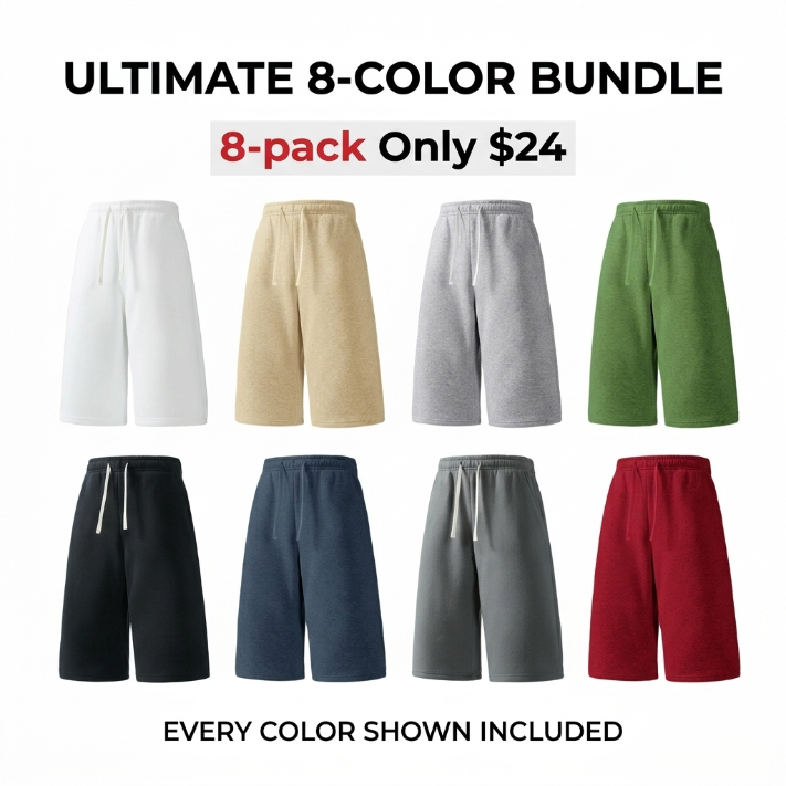Men’s 3/4 sweatpants, available in 4-pack and 1-pack options shorts pant