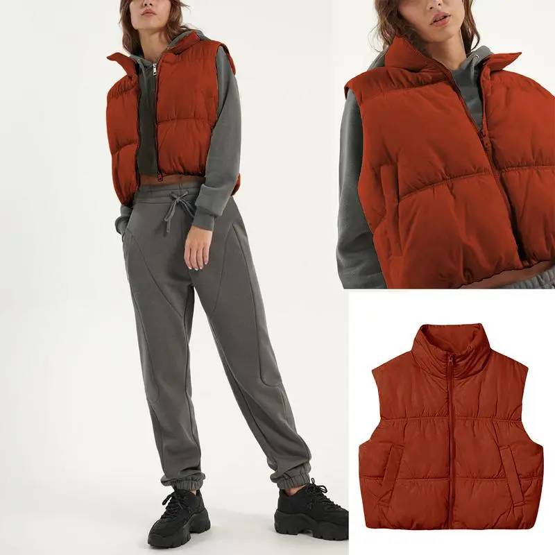 Sleeveless padded puffer vest