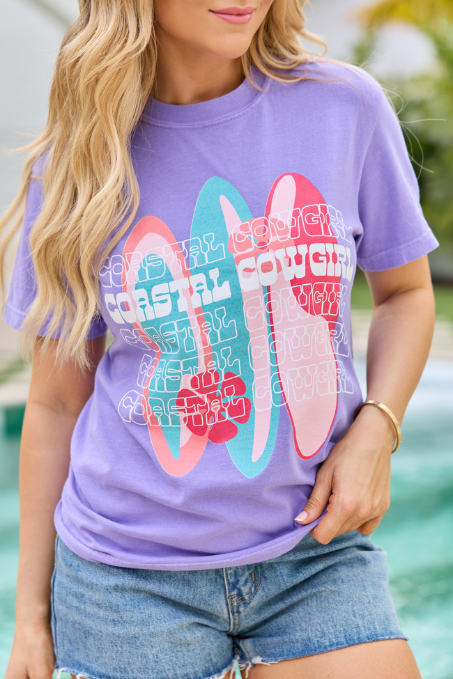 Coastal Cowgirl Purple Graphic Tee