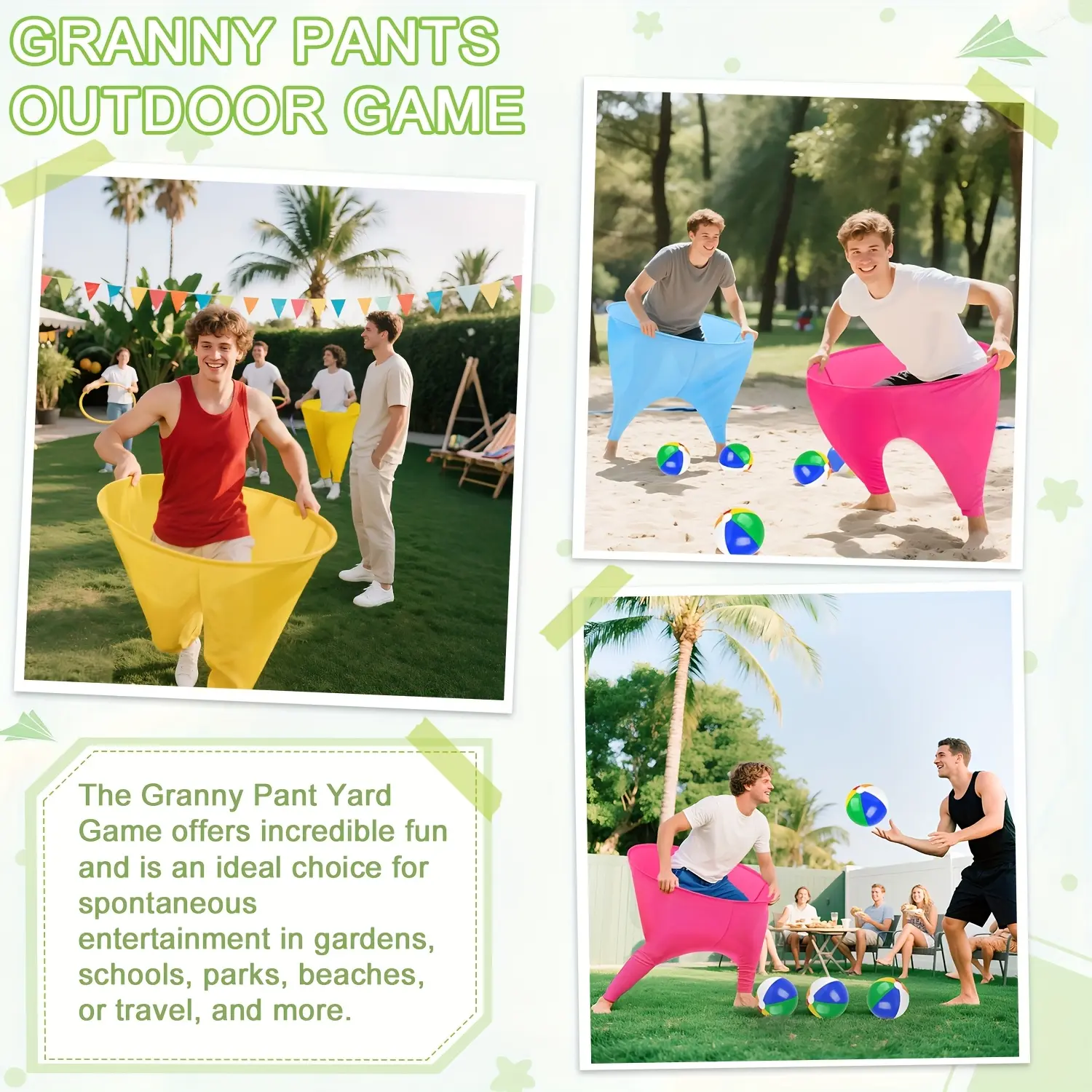 Easter family party games,Granny Pants Yard Game Set,oversize Granny Pants