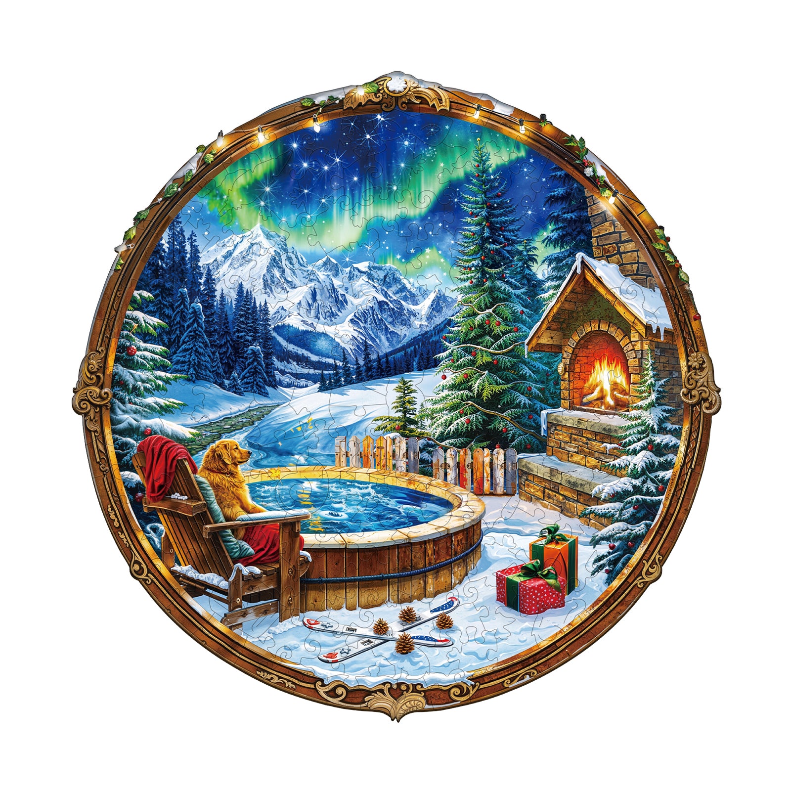 Silent Aurora Wooden Jigsaw Puzzle