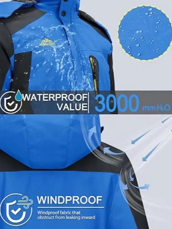 Men's Winter Warm Waterproof Hiking Jacket