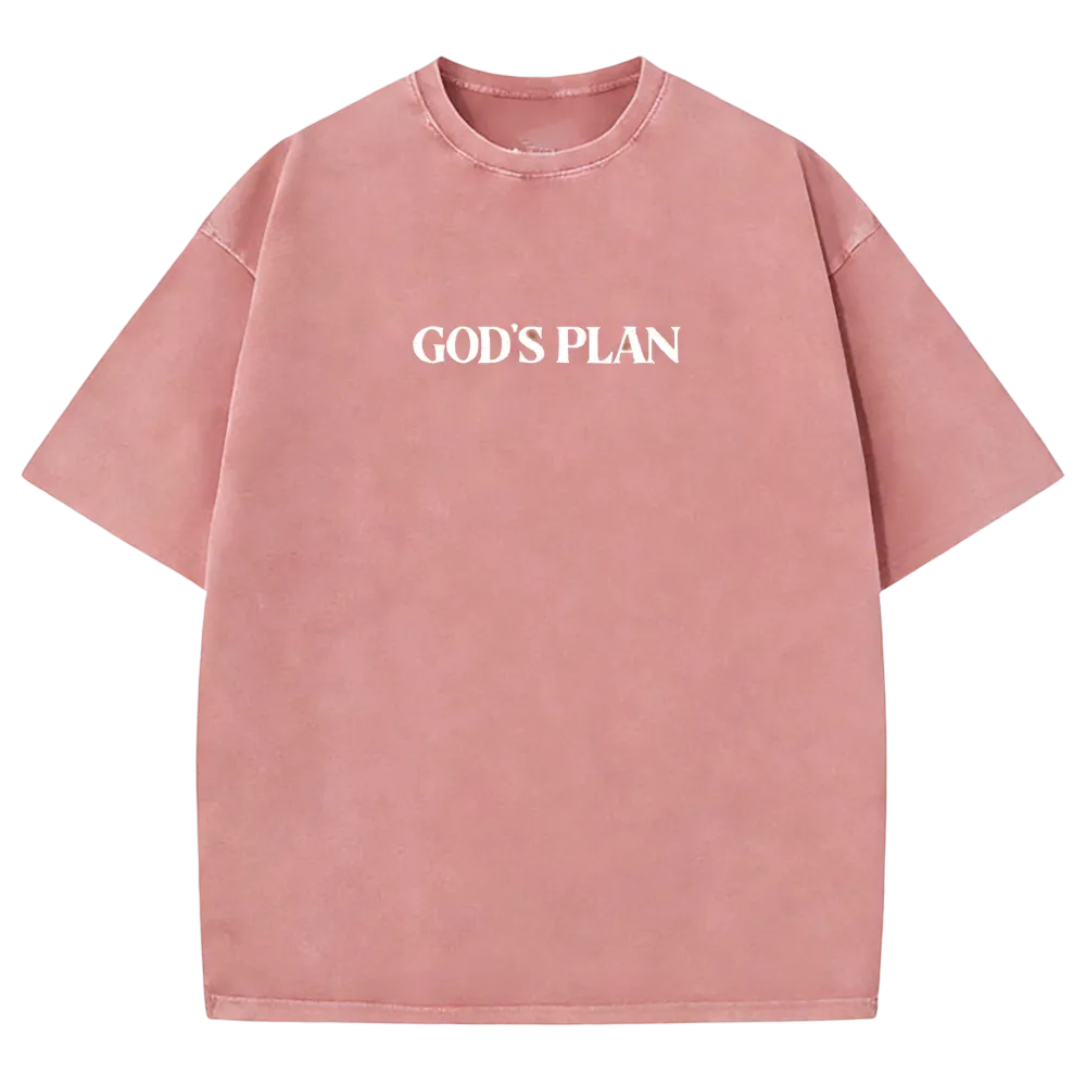 Women's God's Plan Washed Vintage Tee