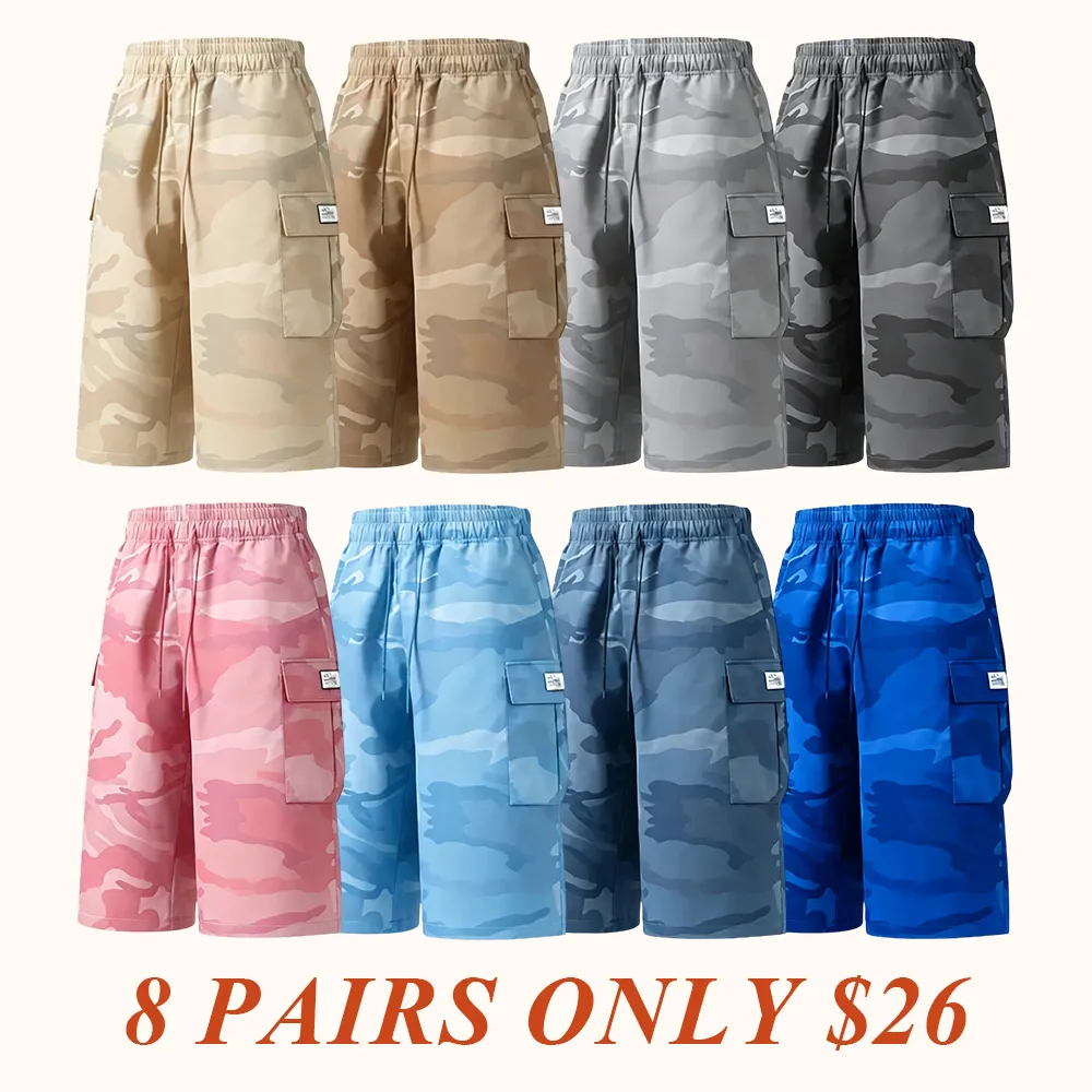 Men's Camo Cargo Shorts – Multi-Pocket Design