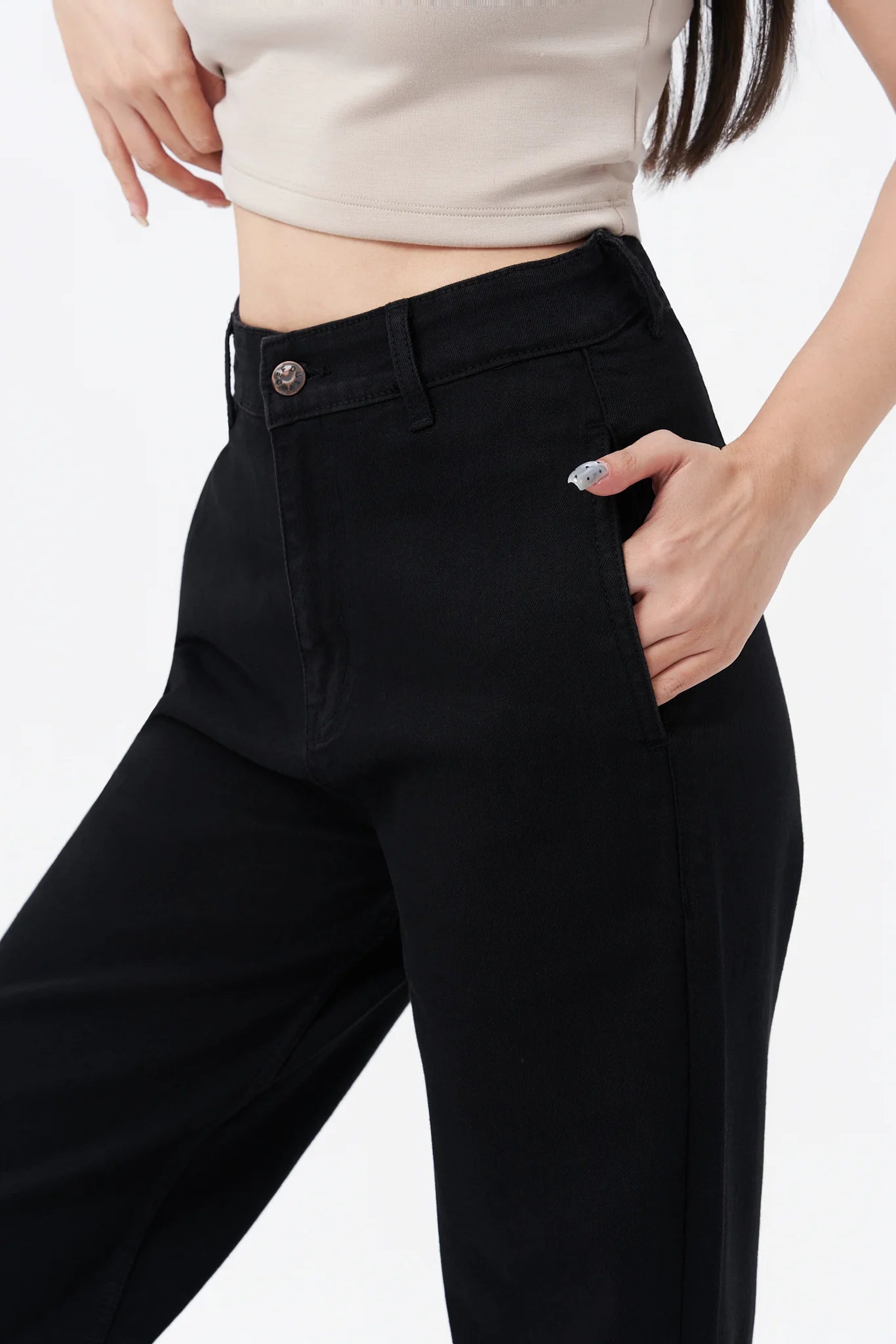 Black Plazo Fall Wide Leg High Rise Jeans
