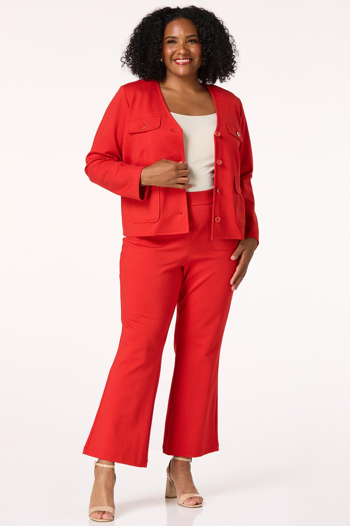 Plus Size Ponte Kick Flare Pants