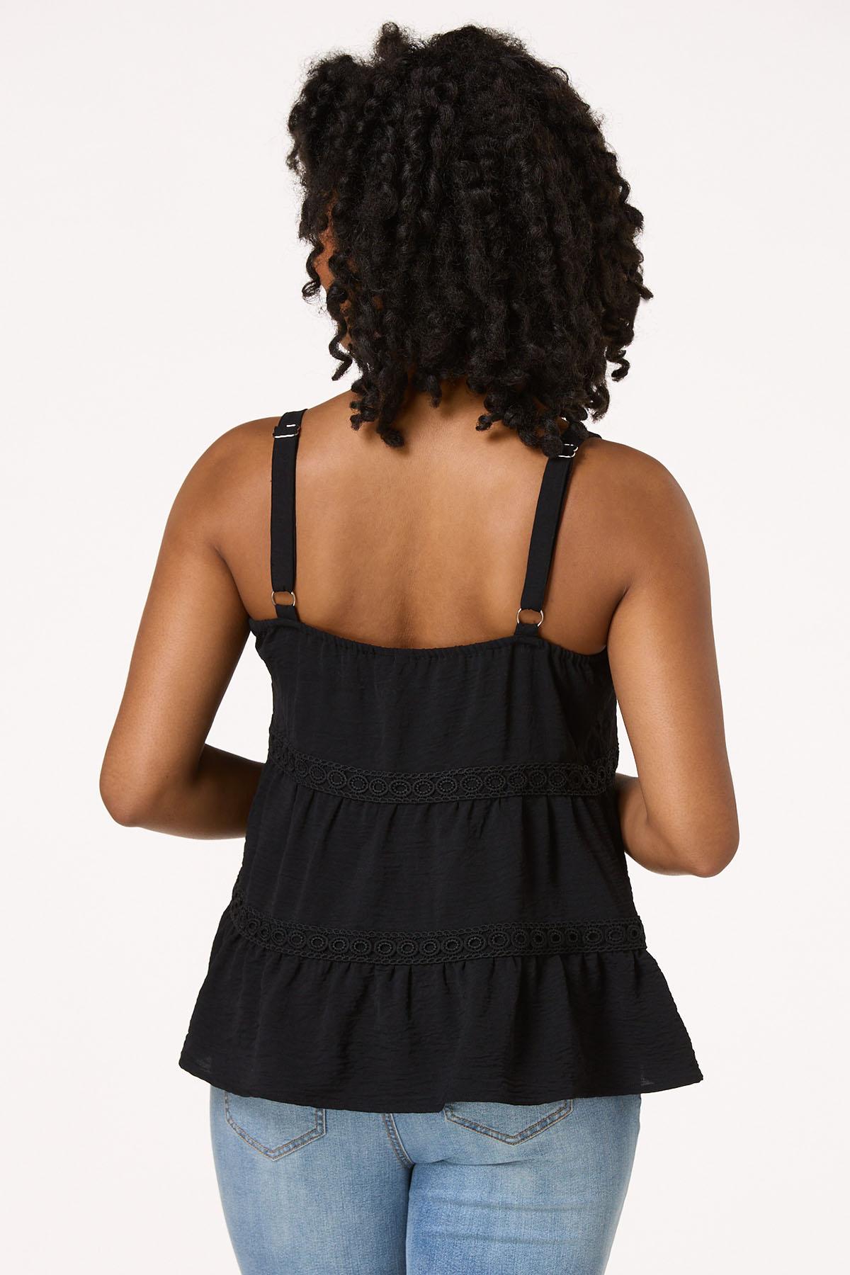 Solid Lace Inset Top