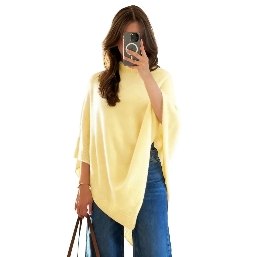 Women's Plain Loose Elegant Fashion Sweater Shawl