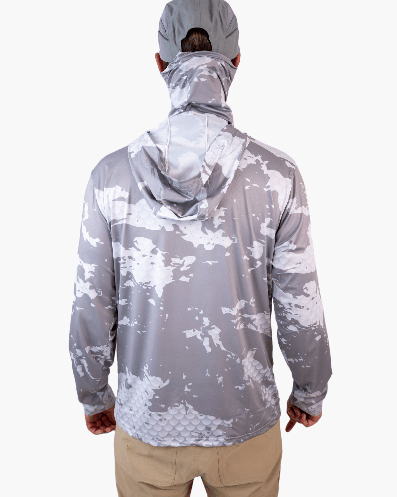 Men’s Sun Protection Fishing Hoodie with Built-In Face Gaiter