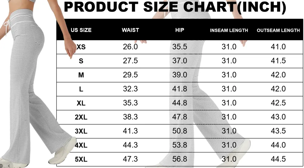 High Waisted Drawstring Stripe Flare Yoga Pants with Pockets