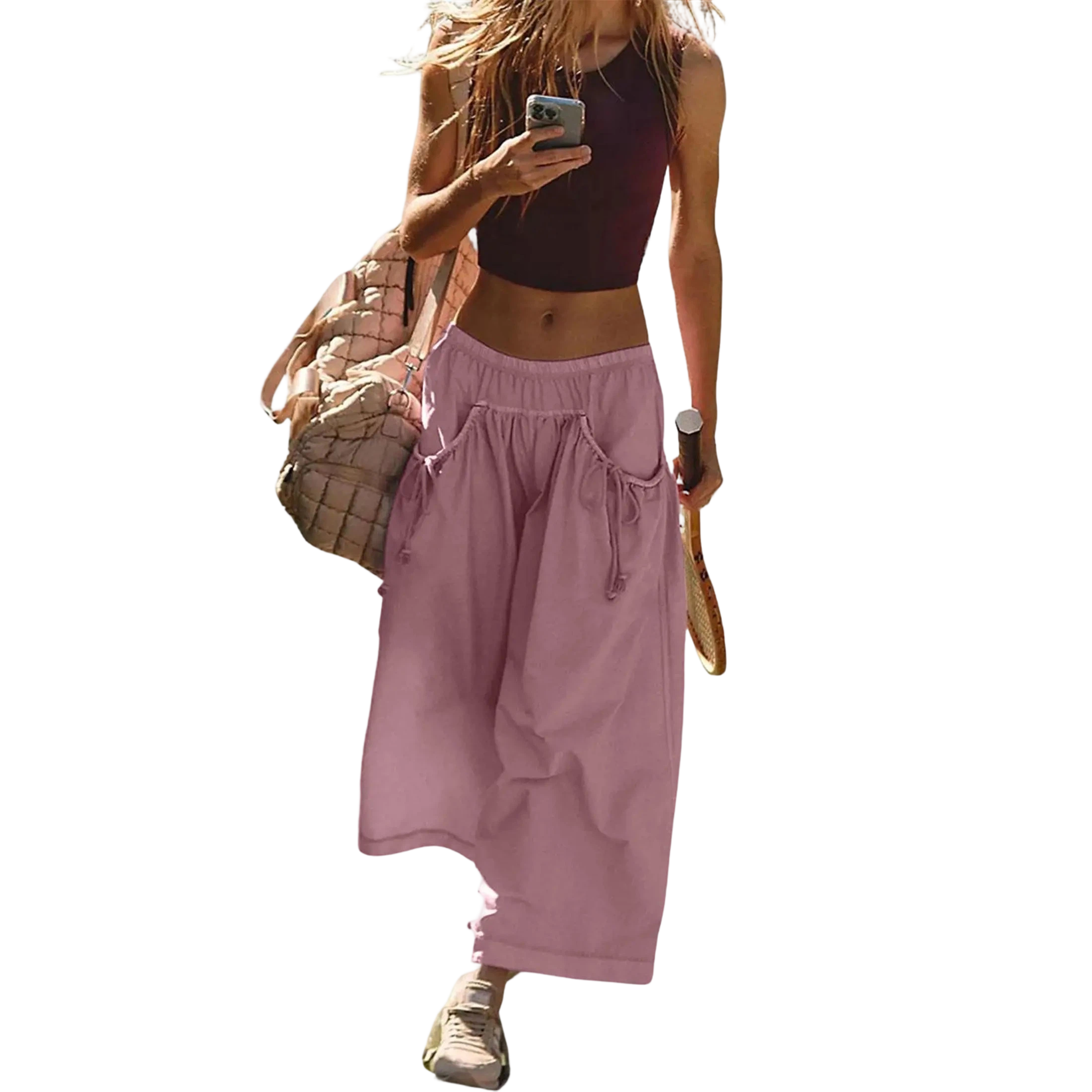 ✨ Women’s Wide-Leg Parachute Track Pants