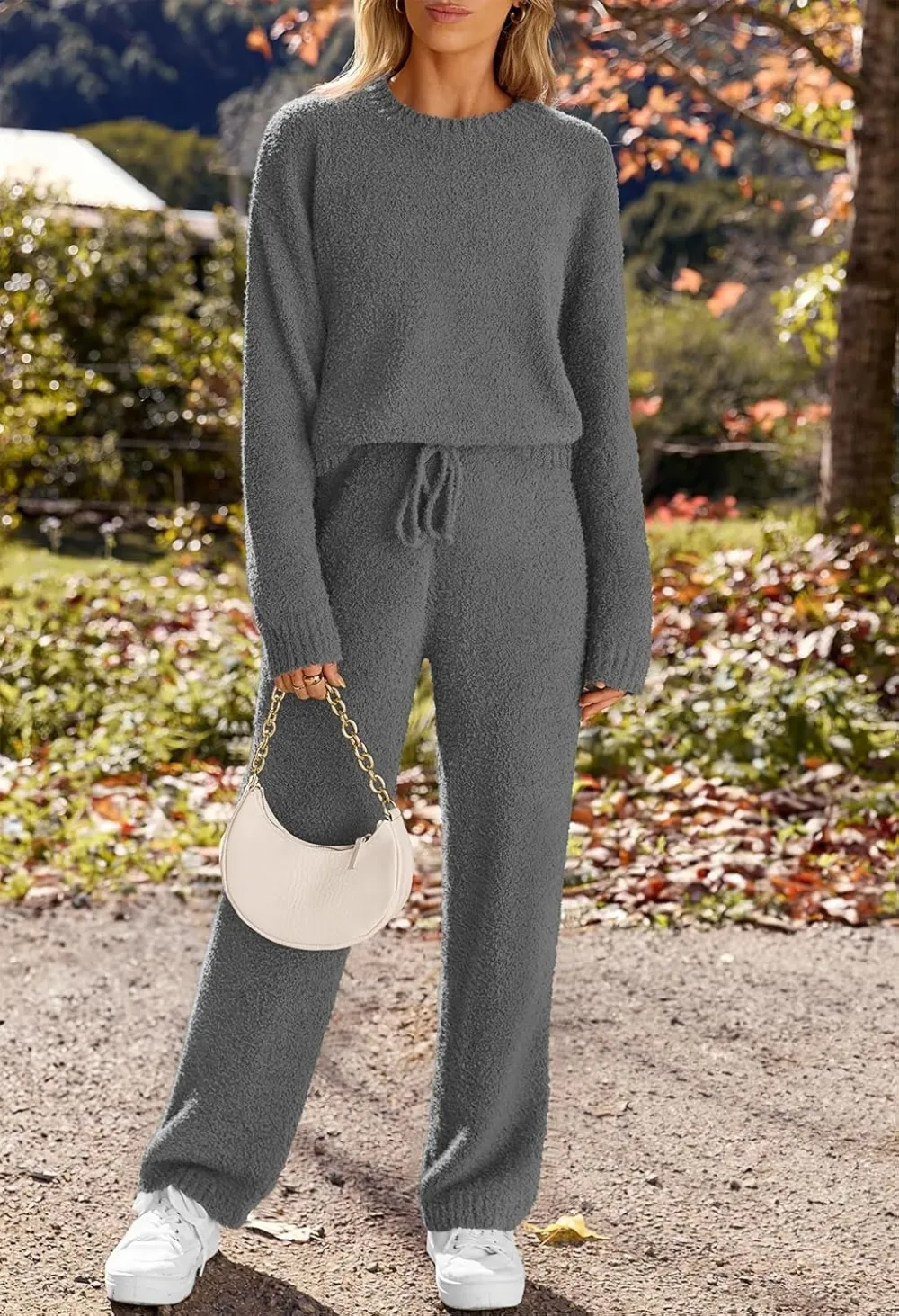 Womens Pajama Sets 2025 Fall Lounge Sweater Set