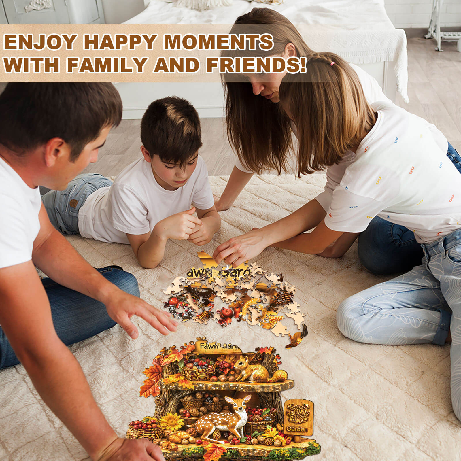 Fawn Garden Wooden Jigsaw Puzzle