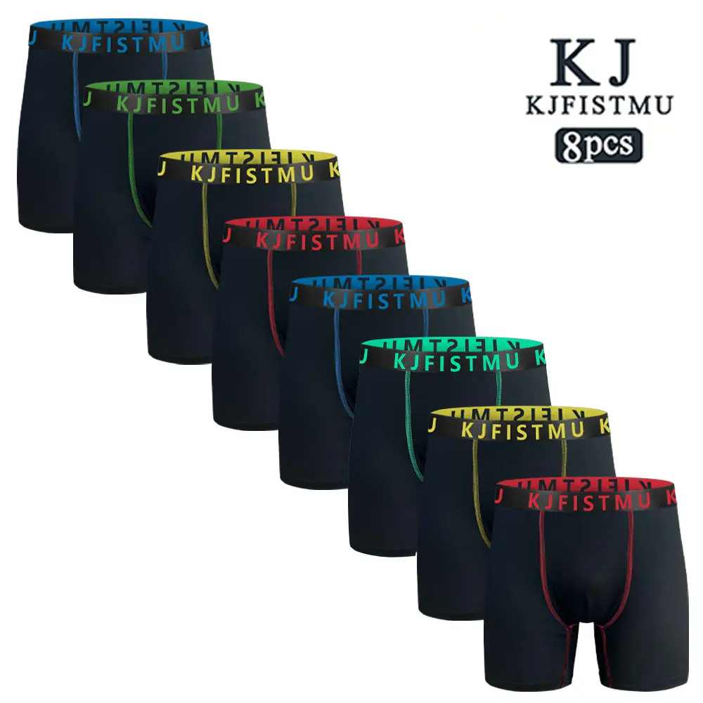 12/8/4 Pack Men's Boxer Briefs - Solid Color with Fine Stripe Design