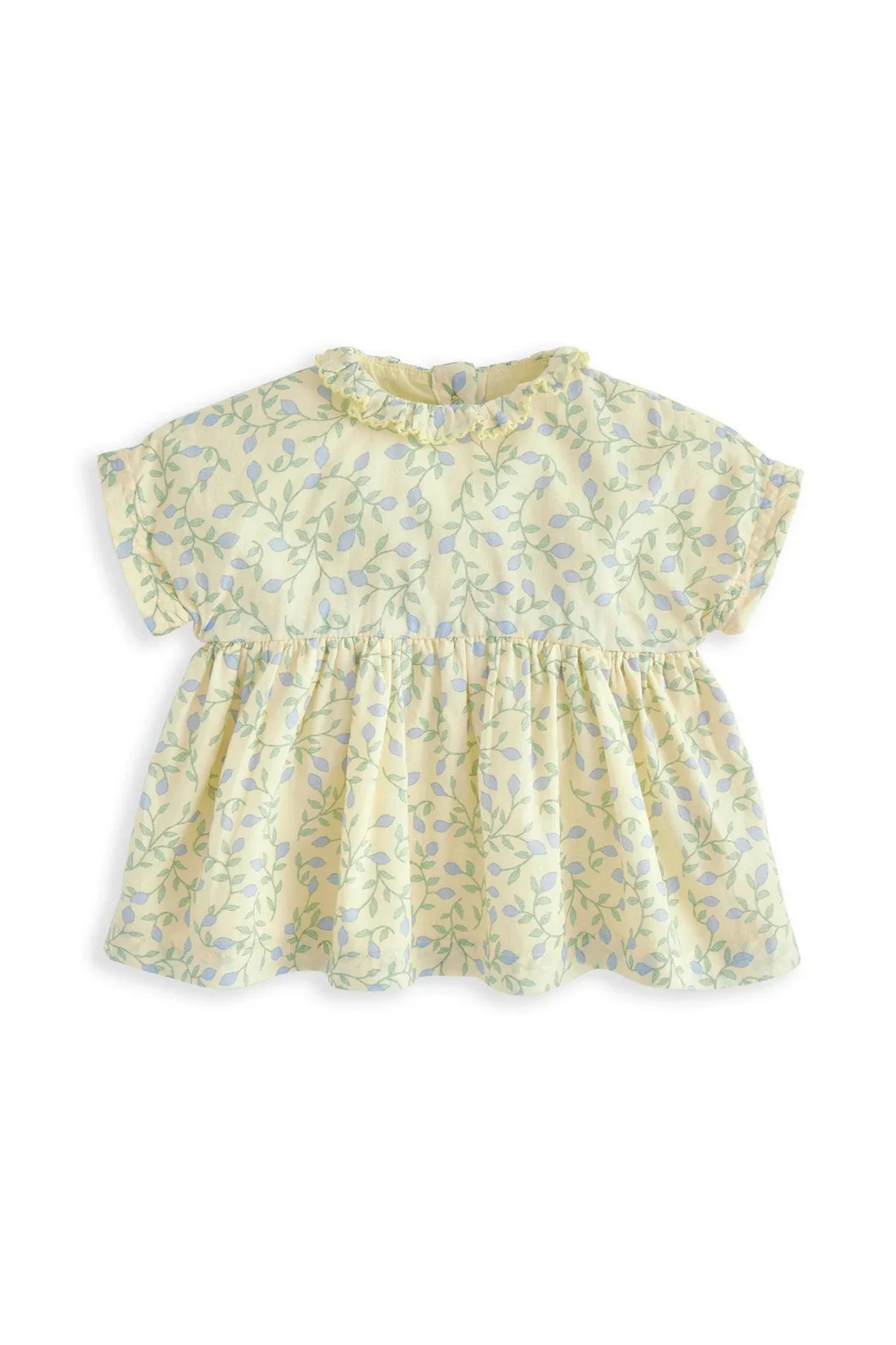 Mamas & Papas Frill Collar Blouse & Bloomer Set (2 Pieces) - Climbing Buds Print