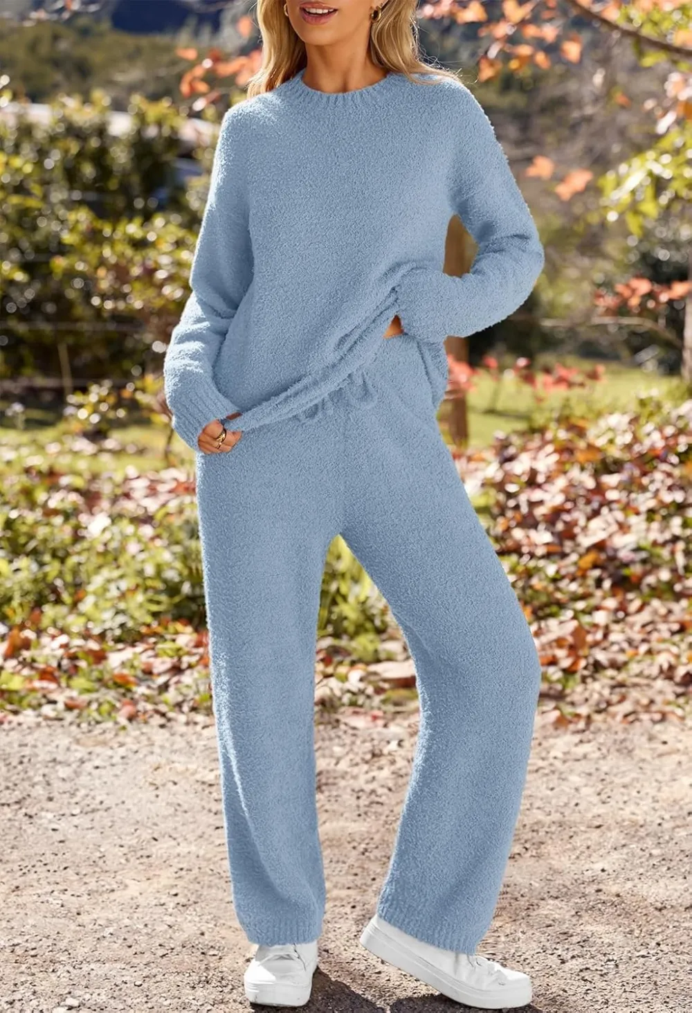 Womens Pajama Sets 2025 Fall Lounge Sweater Set