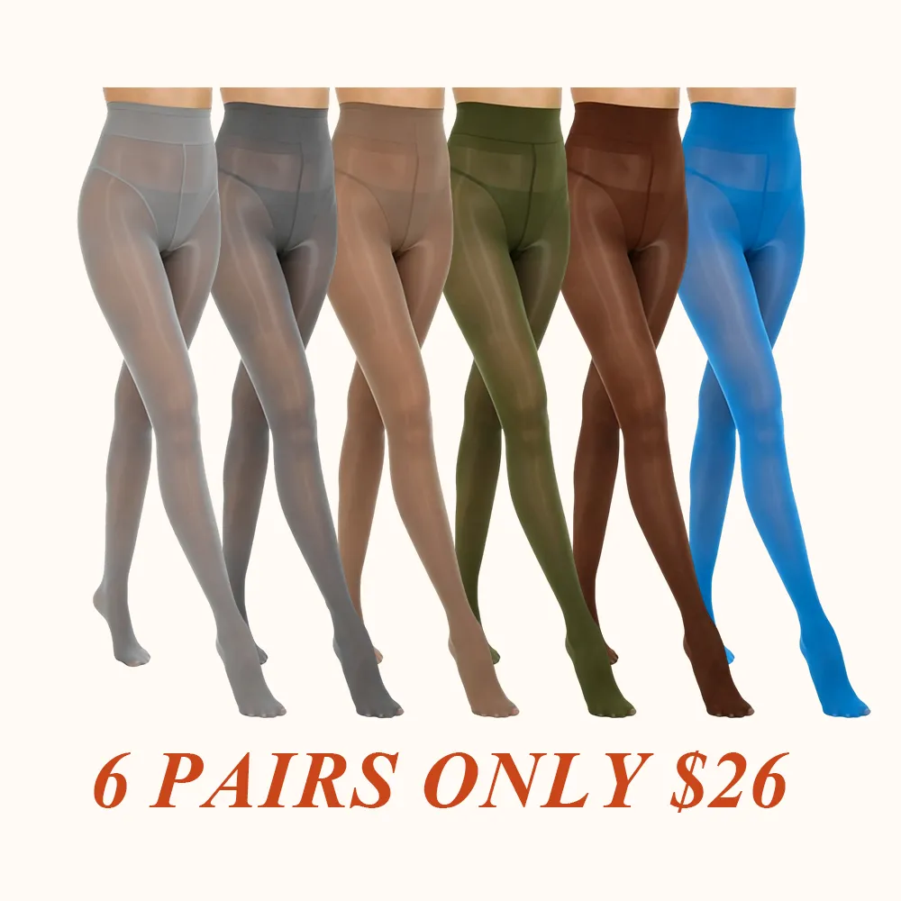 Women's Shiny Sheer Tights High Waist Silk Comfort Stockings Oil Shimmery Nylons Pantyhose Silky Spandex Elastic Dressy Legwear