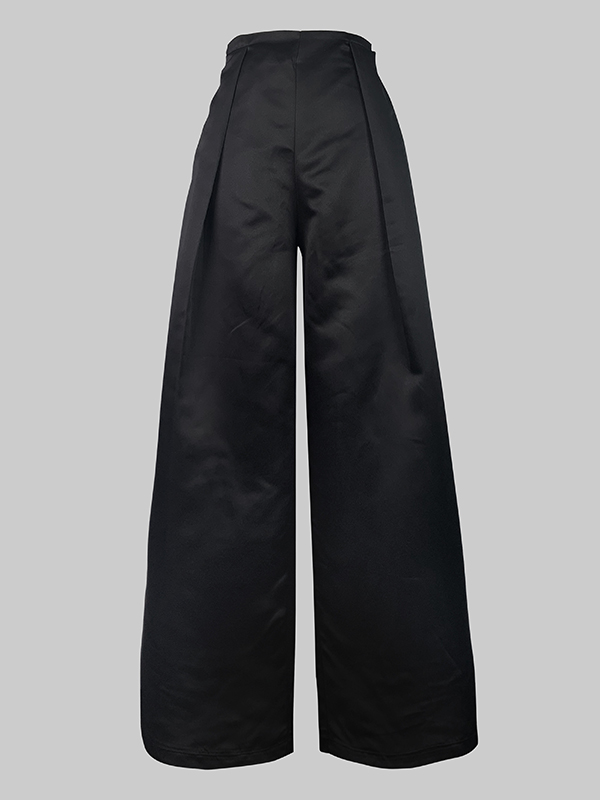 Loose Sleeveless Solid Color Off-The-Shoulder Two Pieces Set