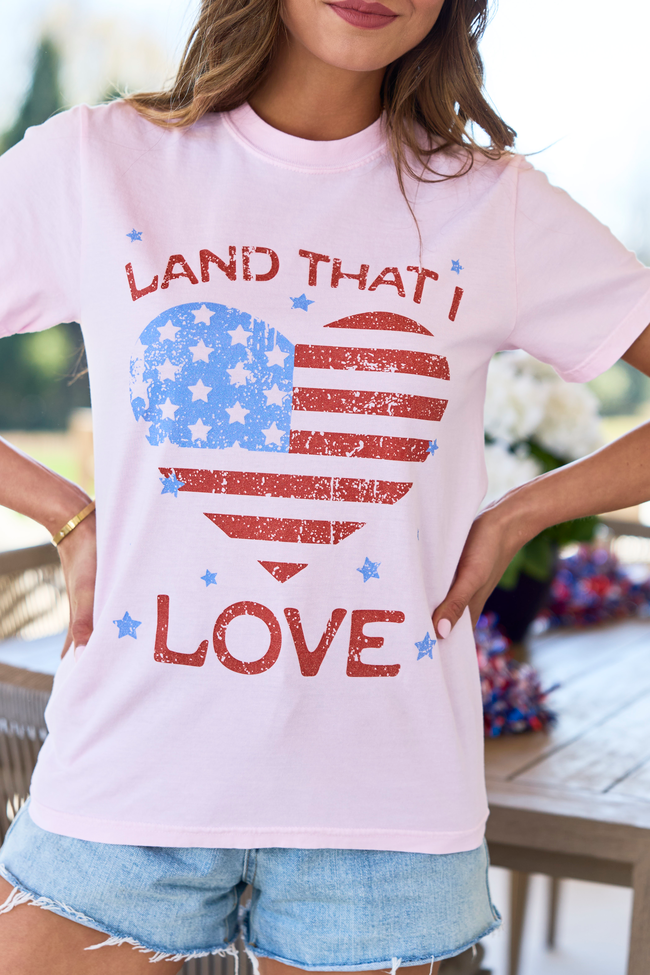 Land That I Love Light Pink Graphic Tee