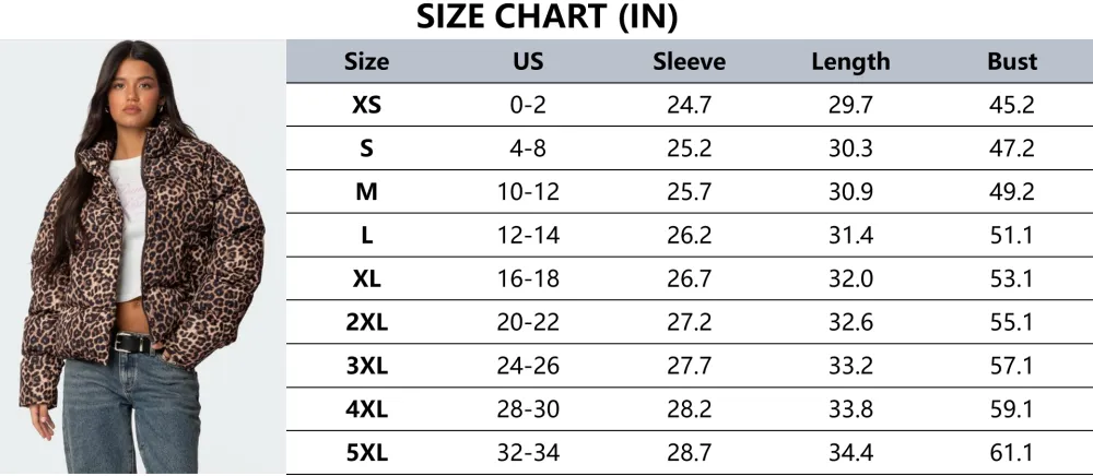 Leopard Printed Puffer Jacket