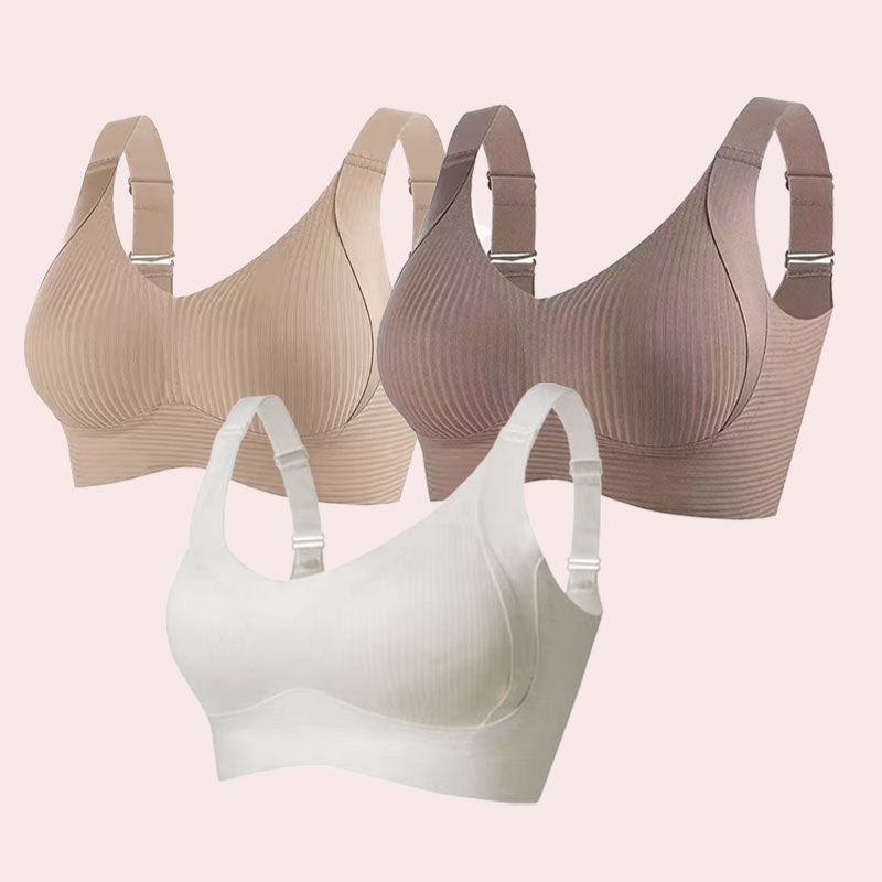 🎁Women's Ribbed Push Up Adjustable Wireless Bra✨🎁Buy 1 Get 9 Packs🔥