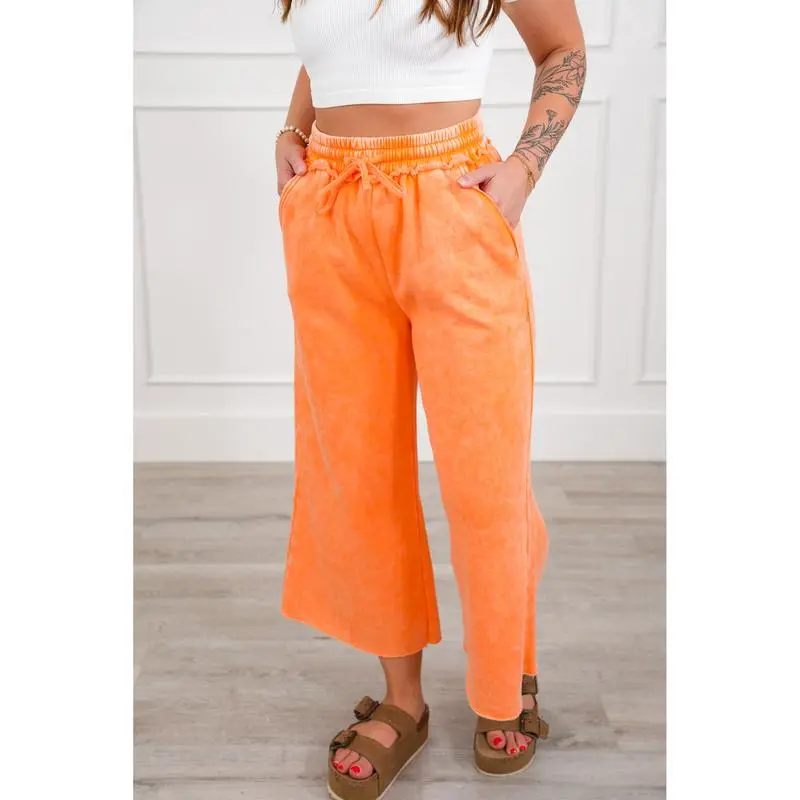 Limited-Time Fleece Palazzo Pants - Stylish Acid Wash(Just $3 Each!)