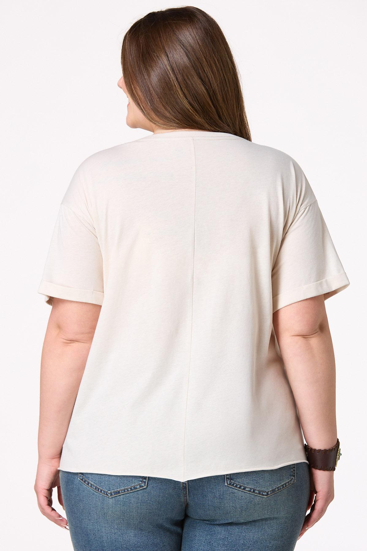 Plus Size Kiss Cowboys Drink Whiskey Tee